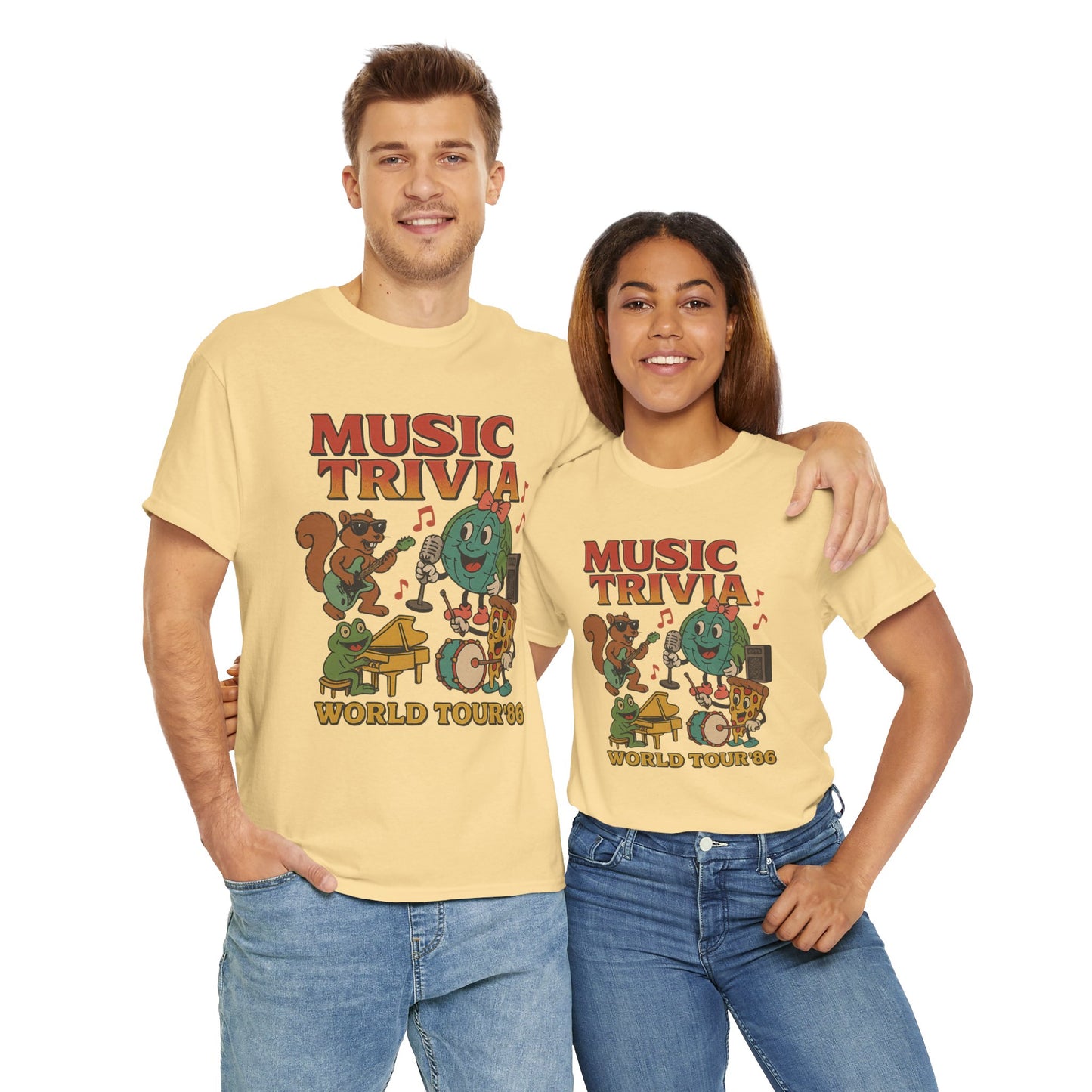 Music Trivia T-Shirt with Fun Vintage Design
