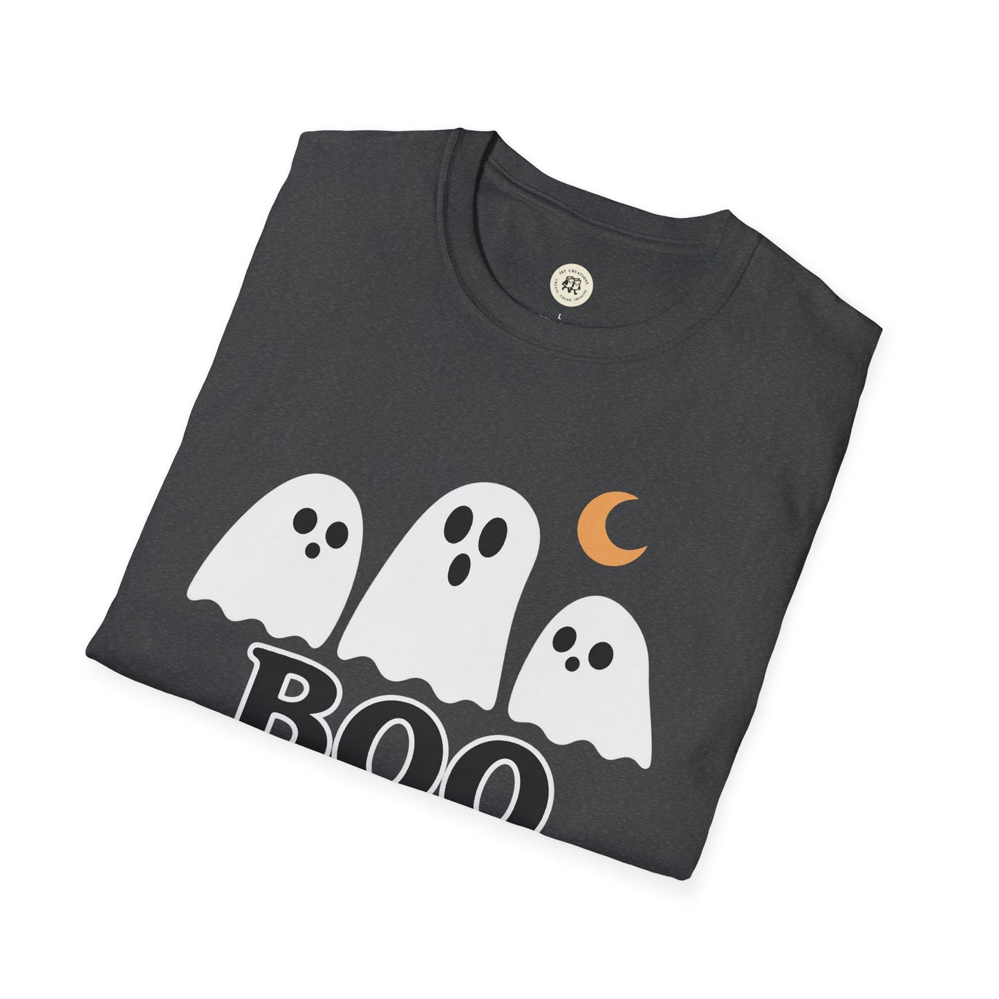 Boo Crew Halloween Shirt - Orange Ghost Tee