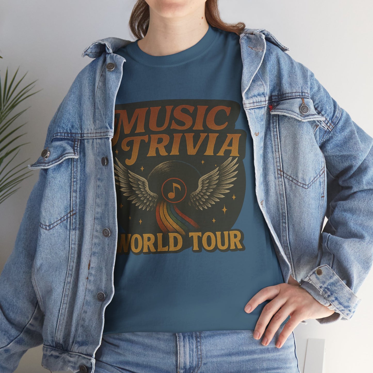 Music Trivia T-Shirt Retro World Tour Design