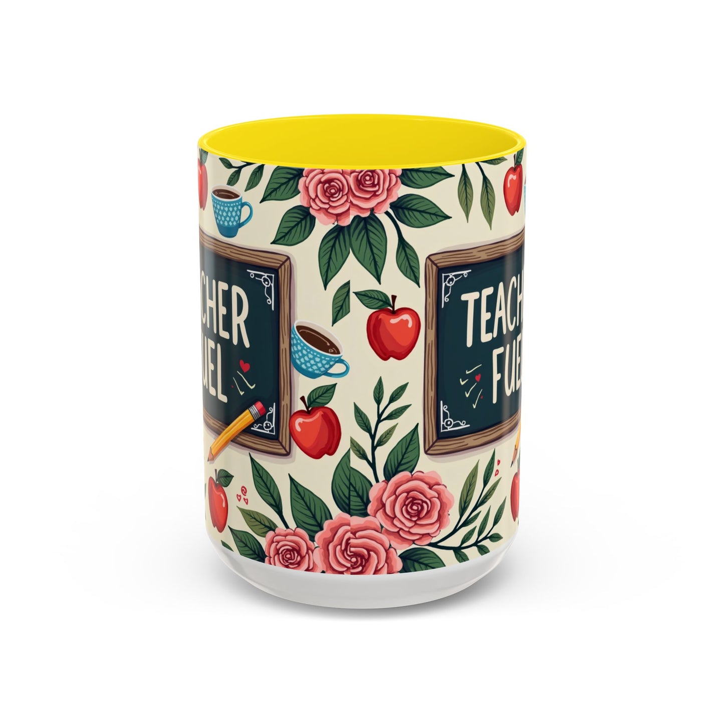Teacher Fuel Coffee Mug - Fun Gift for Educators, Cute Tea Mug, Back to School Coffee Cup, Teacher Appreciation Present, Classroom Decor