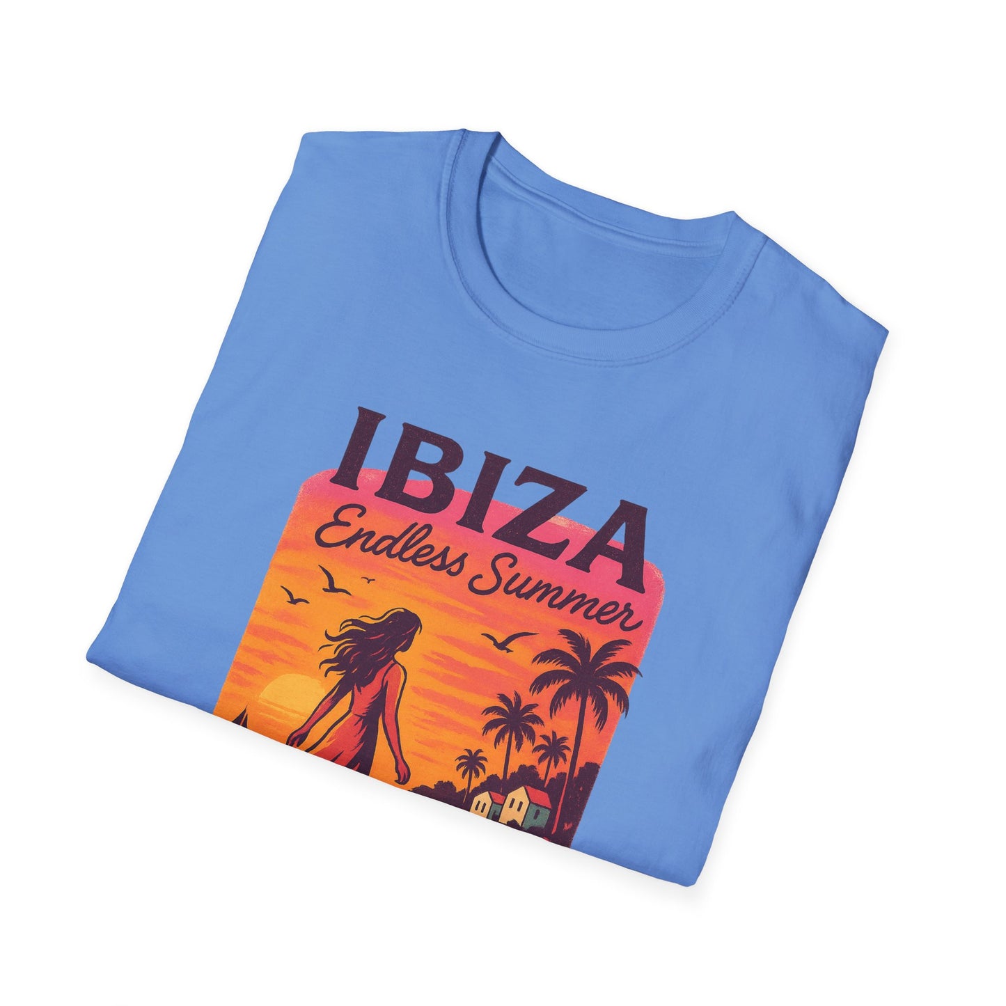 Ibiza Beach Sunset T-Shirt | Mediterranean Summer Tee | Italian Greece Coastal Shirt | Travel Lover Graphic | Boho Style