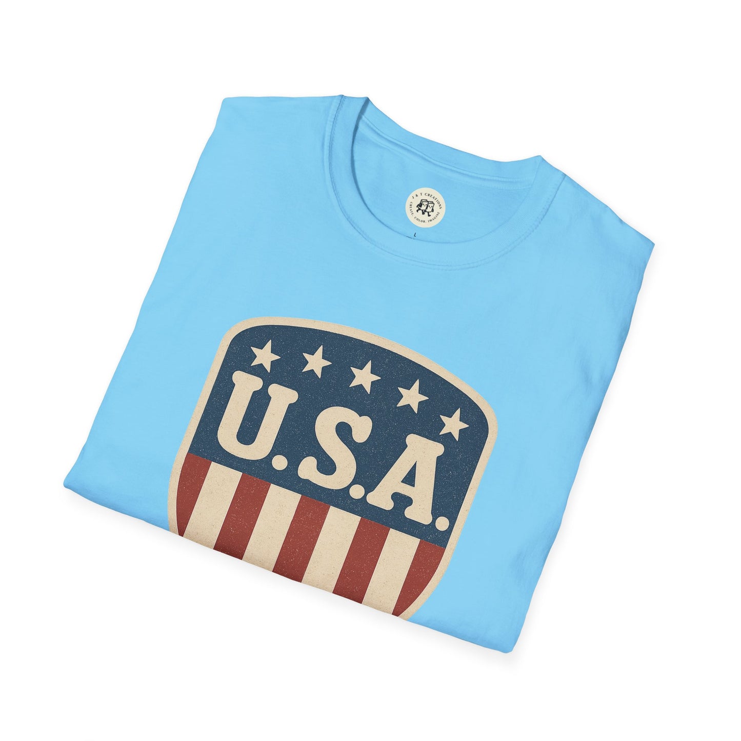 USA Shield T-Shirt Patriotic Graphic Tee