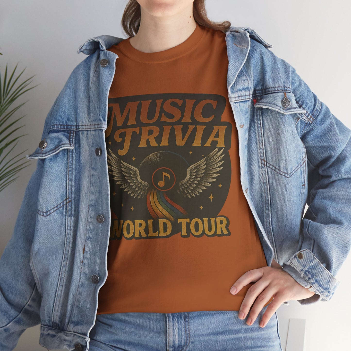 Music Trivia T-Shirt Retro World Tour Design