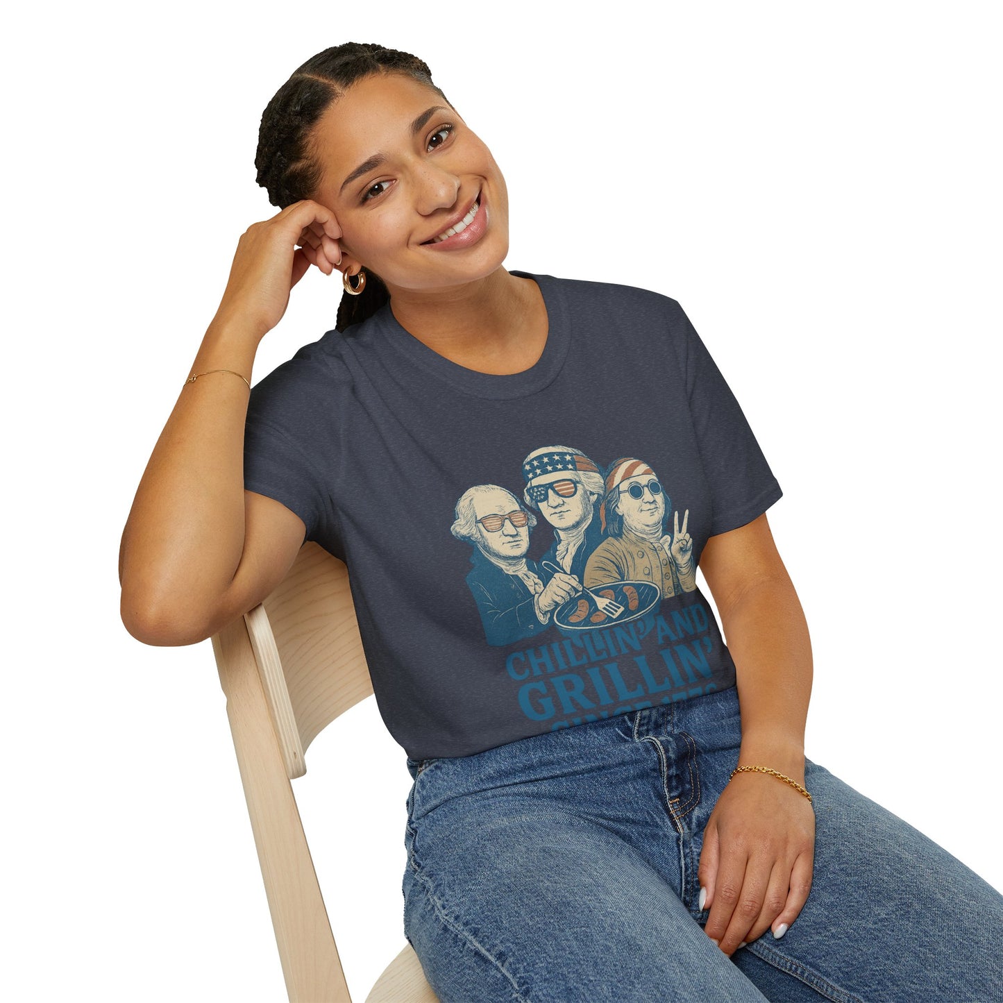Vintage 4th of July T-Shirt Chillin' & Grillin'