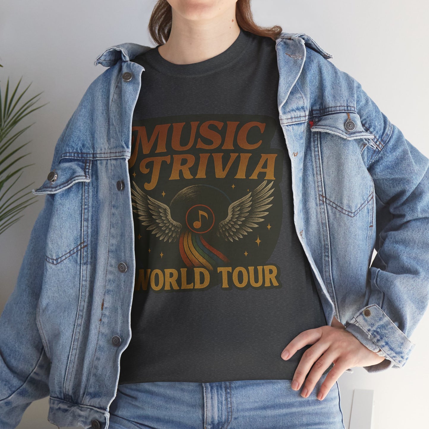 Music Trivia T-Shirt Retro World Tour Design