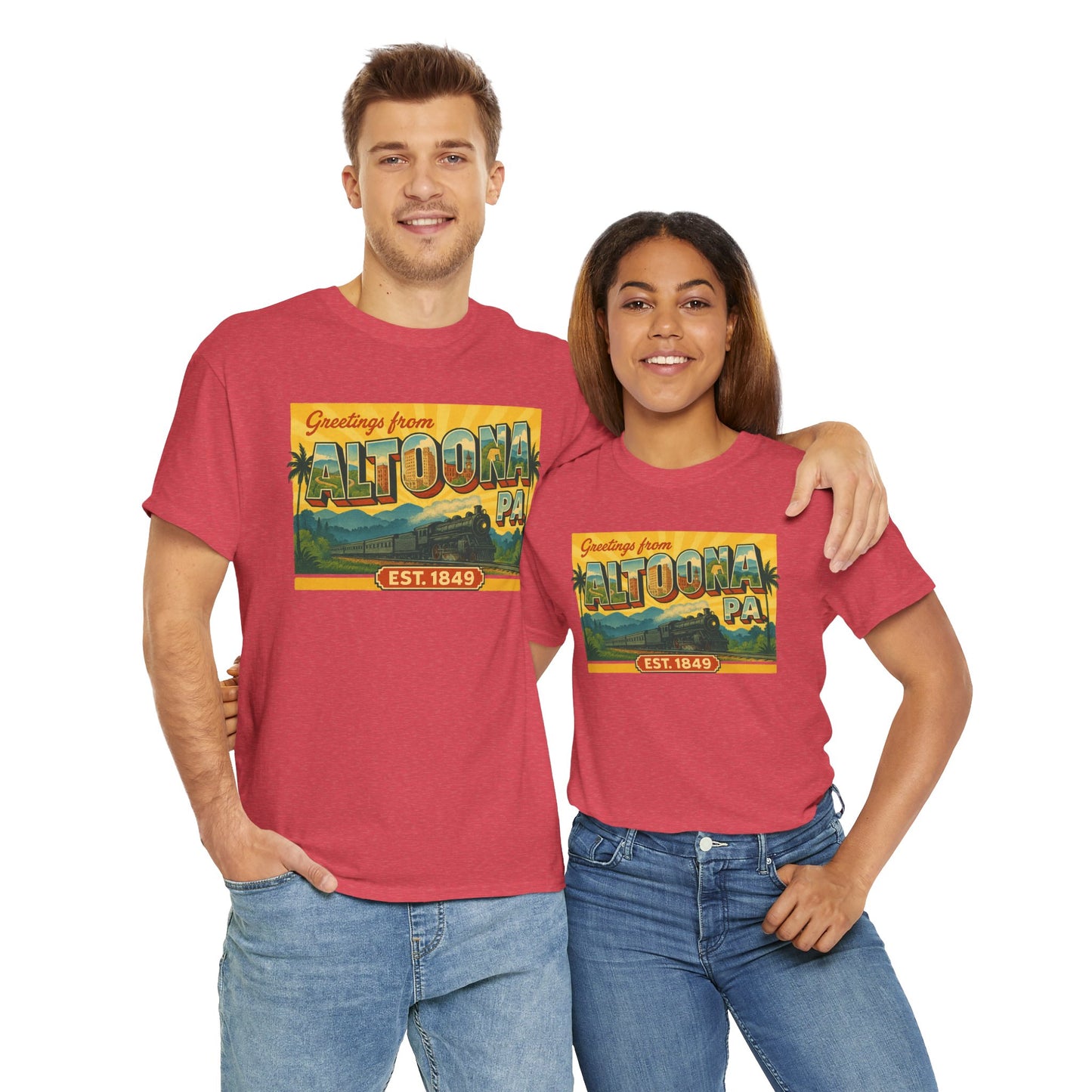 Greetings Altoona PA Souvenir T-Shirt Vintage Design