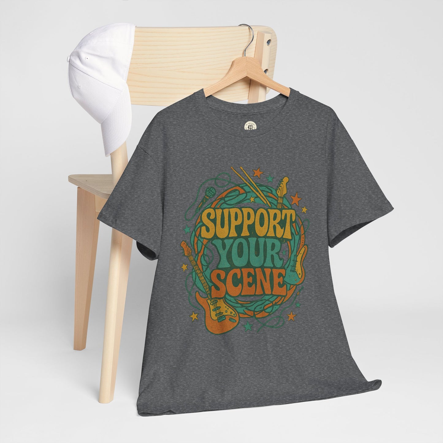 Support Your Scene T-Shirt with Music Design