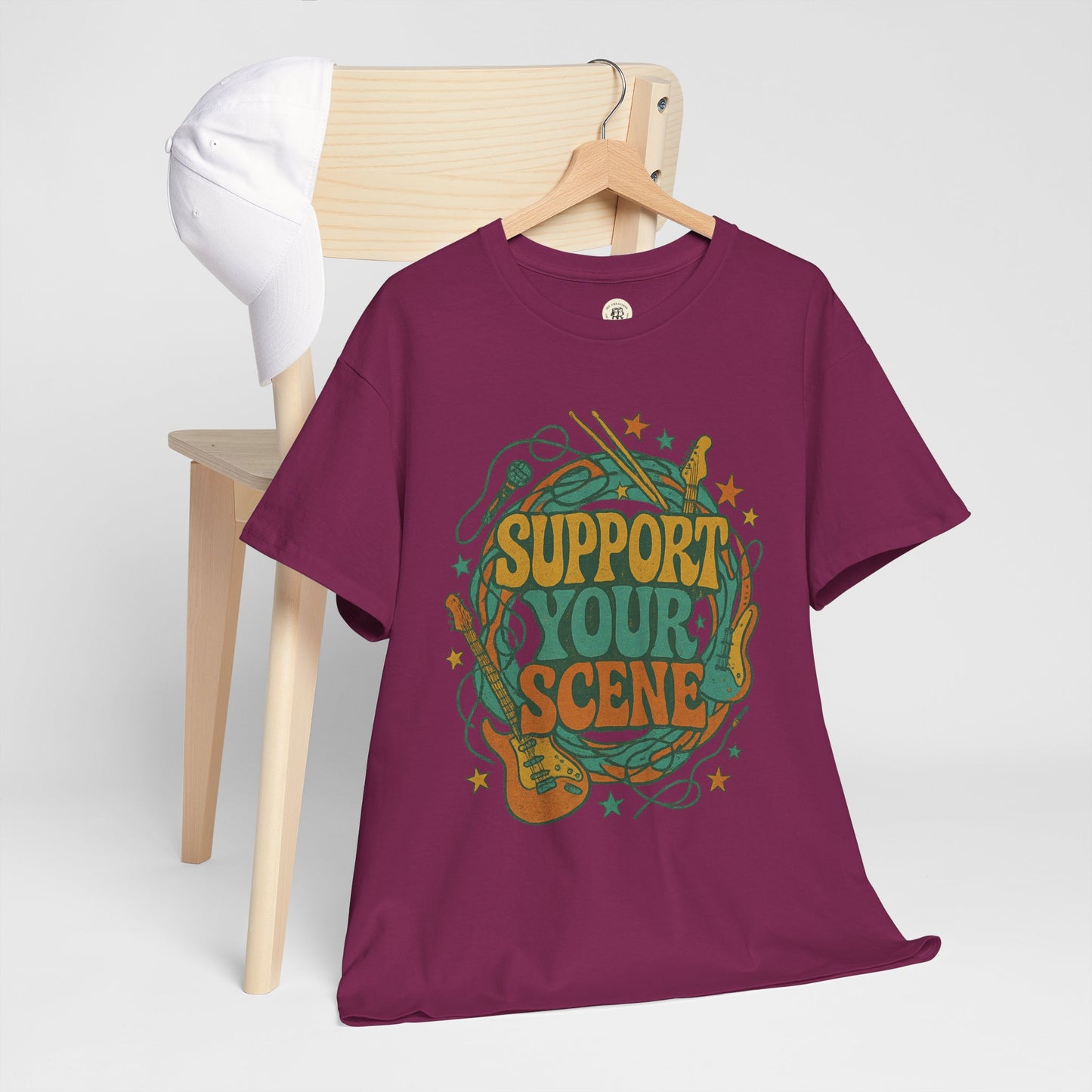 Support Your Scene T-Shirt with Music Design