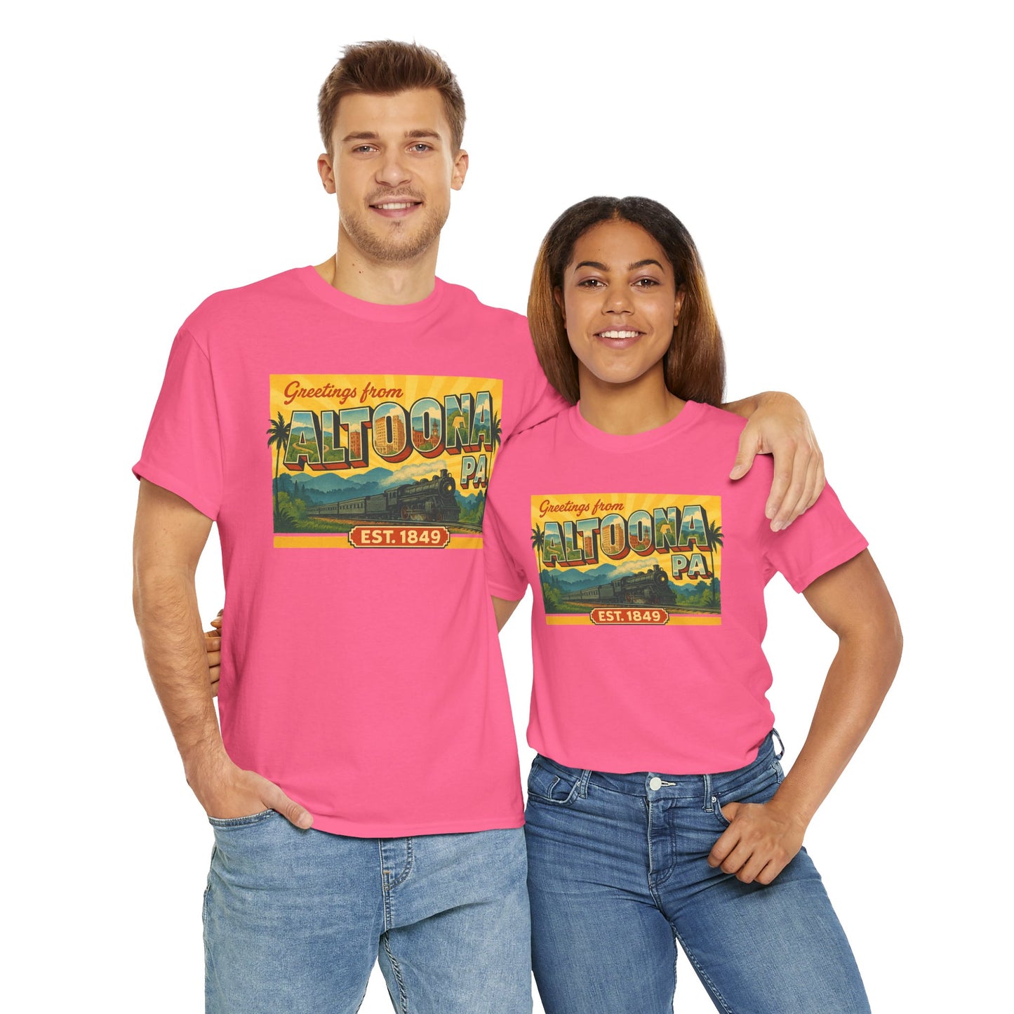 Greetings Altoona PA Souvenir T-Shirt Vintage Design