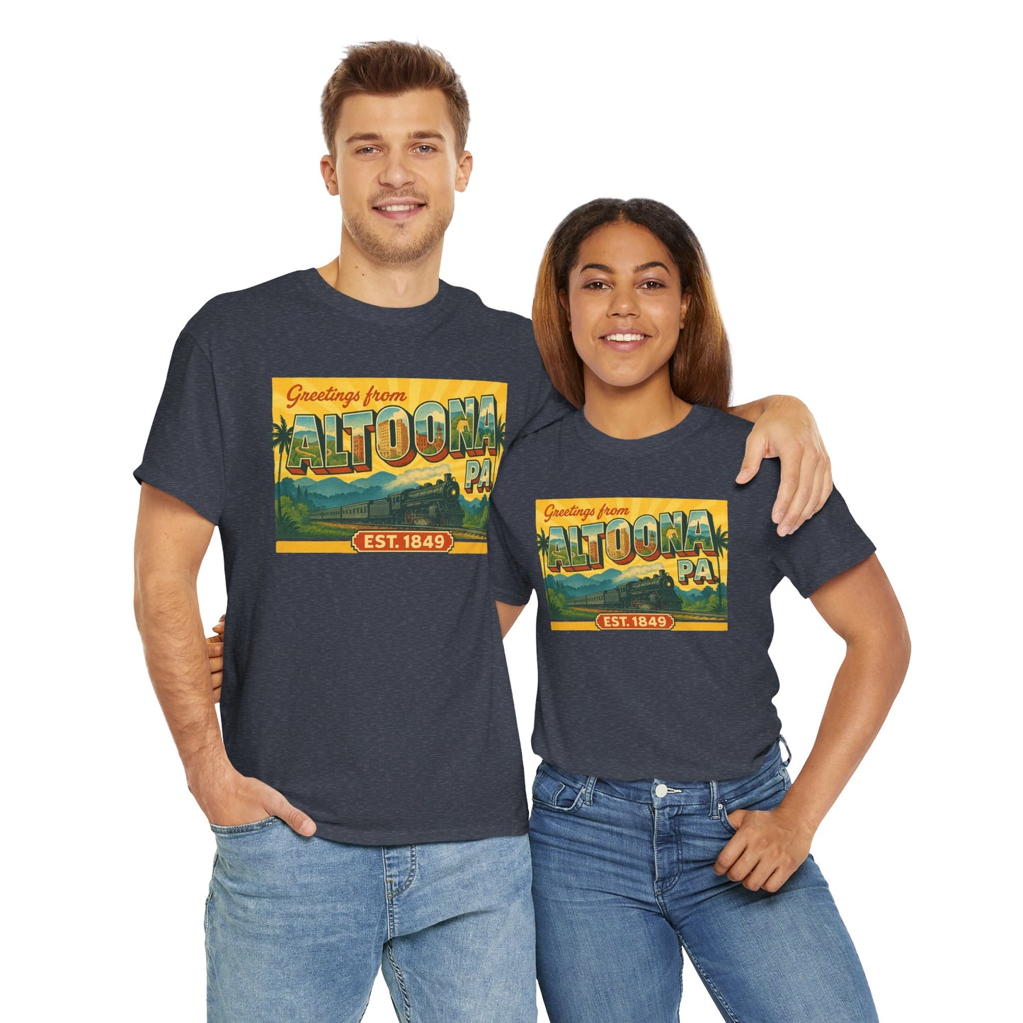 Greetings Altoona PA Souvenir T-Shirt Vintage Design