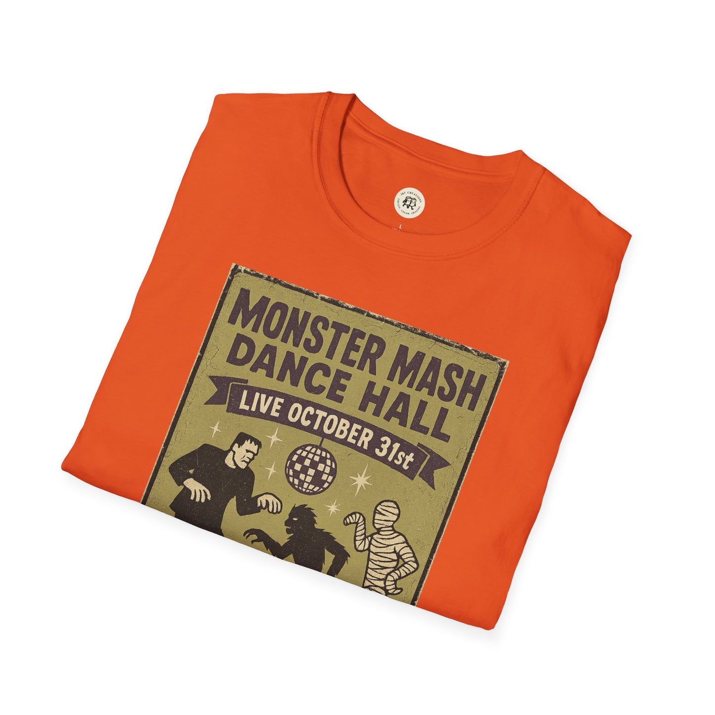 Vintage Halloween T-Shirt Monster Mash Design