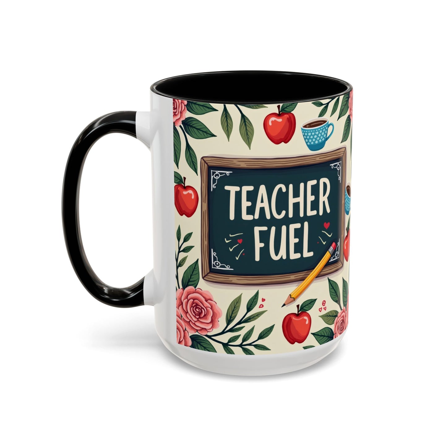 Teacher Fuel Coffee Mug - Fun Gift for Educators, Cute Tea Mug, Back to School Coffee Cup, Teacher Appreciation Present, Classroom Decor