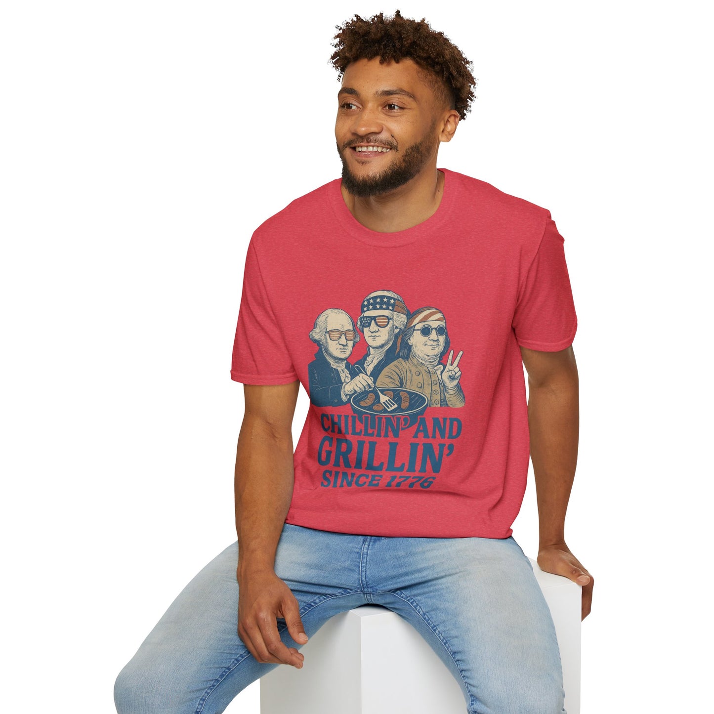 Vintage 4th of July T-Shirt Chillin' & Grillin'
