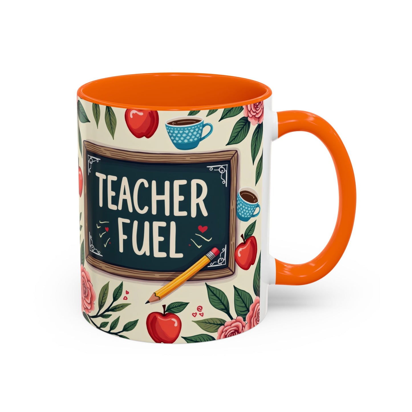 Teacher Fuel Coffee Mug - Fun Gift for Educators, Cute Tea Mug, Back to School Coffee Cup, Teacher Appreciation Present, Classroom Decor