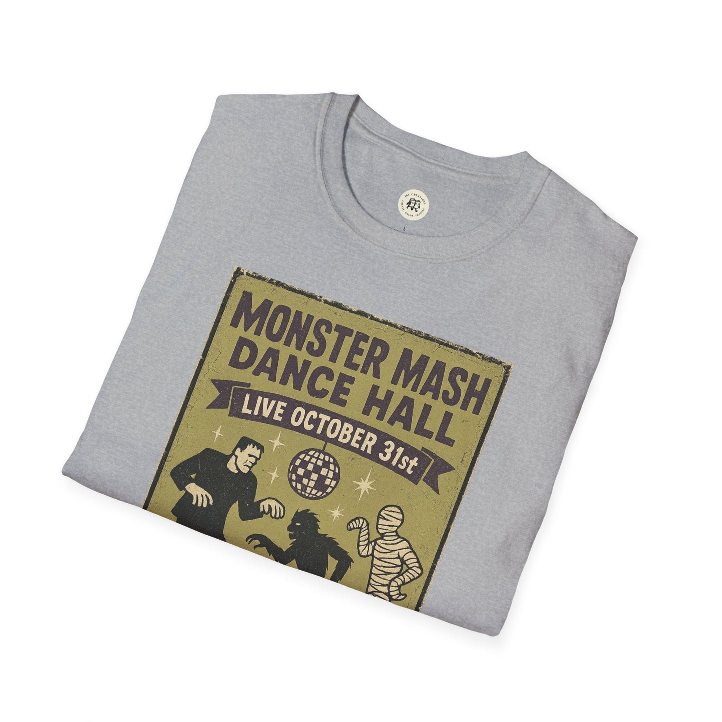 Vintage Halloween T-Shirt Monster Mash Design
