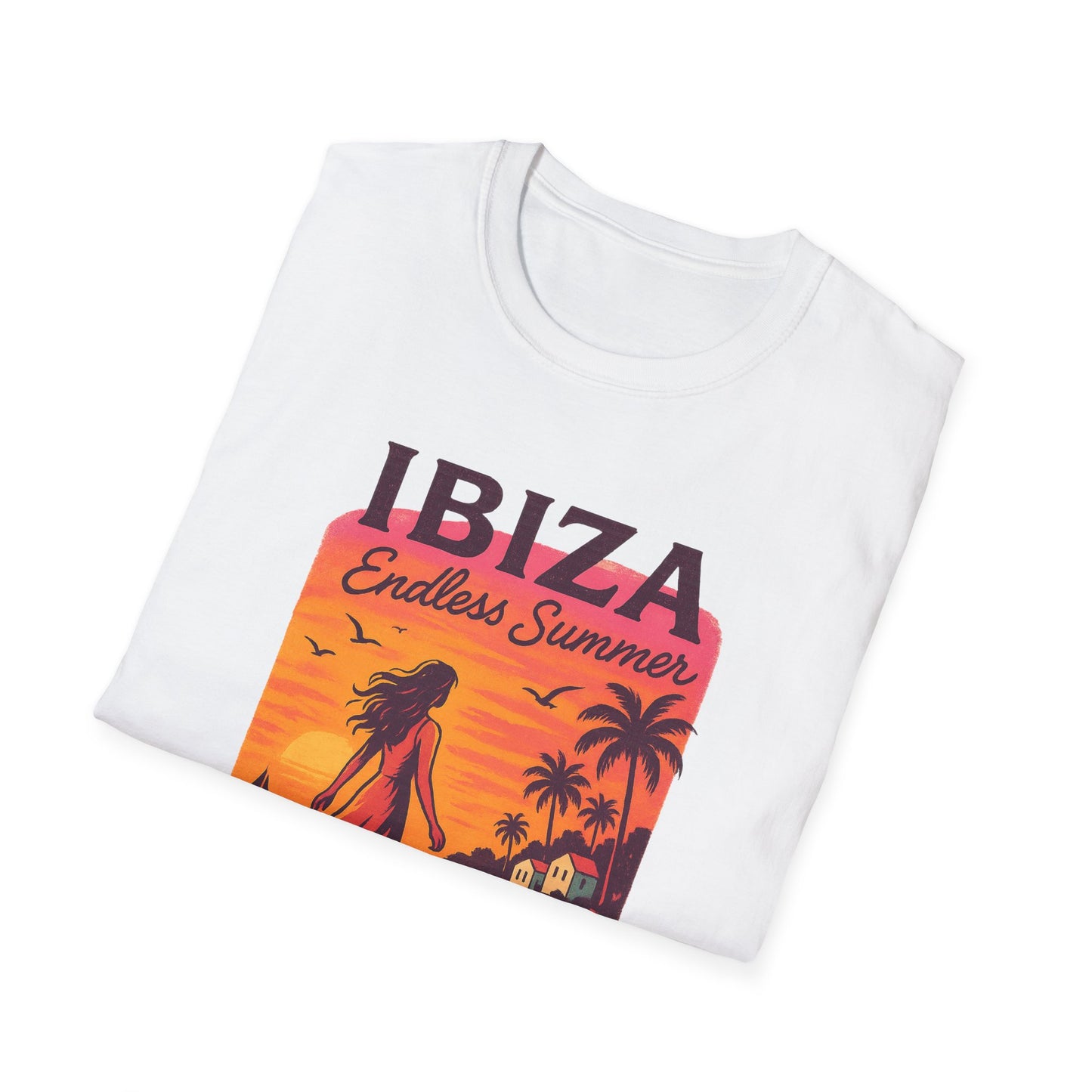 Ibiza Beach Sunset T-Shirt | Mediterranean Summer Tee | Italian Greece Coastal Shirt | Travel Lover Graphic | Boho Style