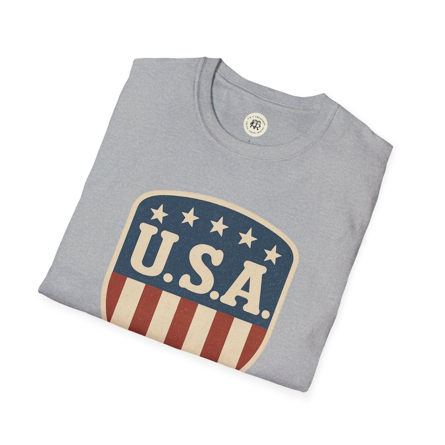 USA Shield T-Shirt Patriotic Graphic Tee
