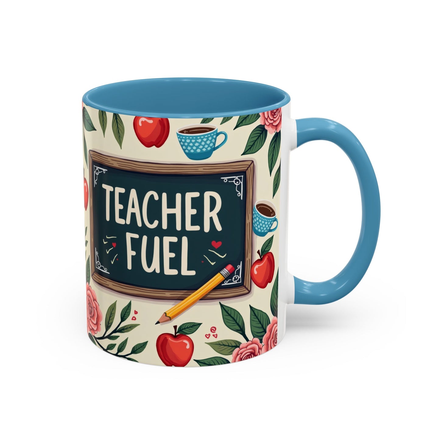 Teacher Fuel Coffee Mug - Fun Gift for Educators, Cute Tea Mug, Back to School Coffee Cup, Teacher Appreciation Present, Classroom Decor