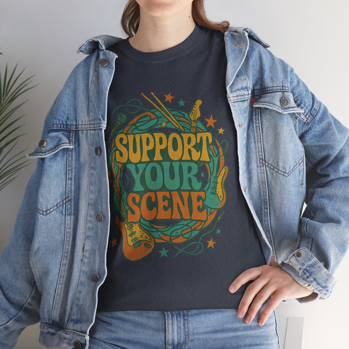 Support Your Scene T-Shirt with Music Design