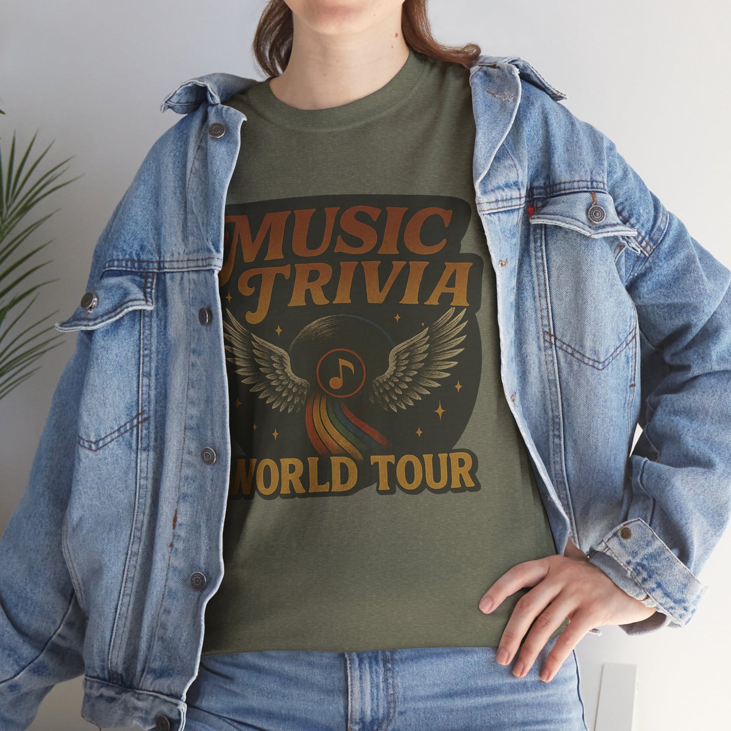 Music Trivia T-Shirt Retro World Tour Design