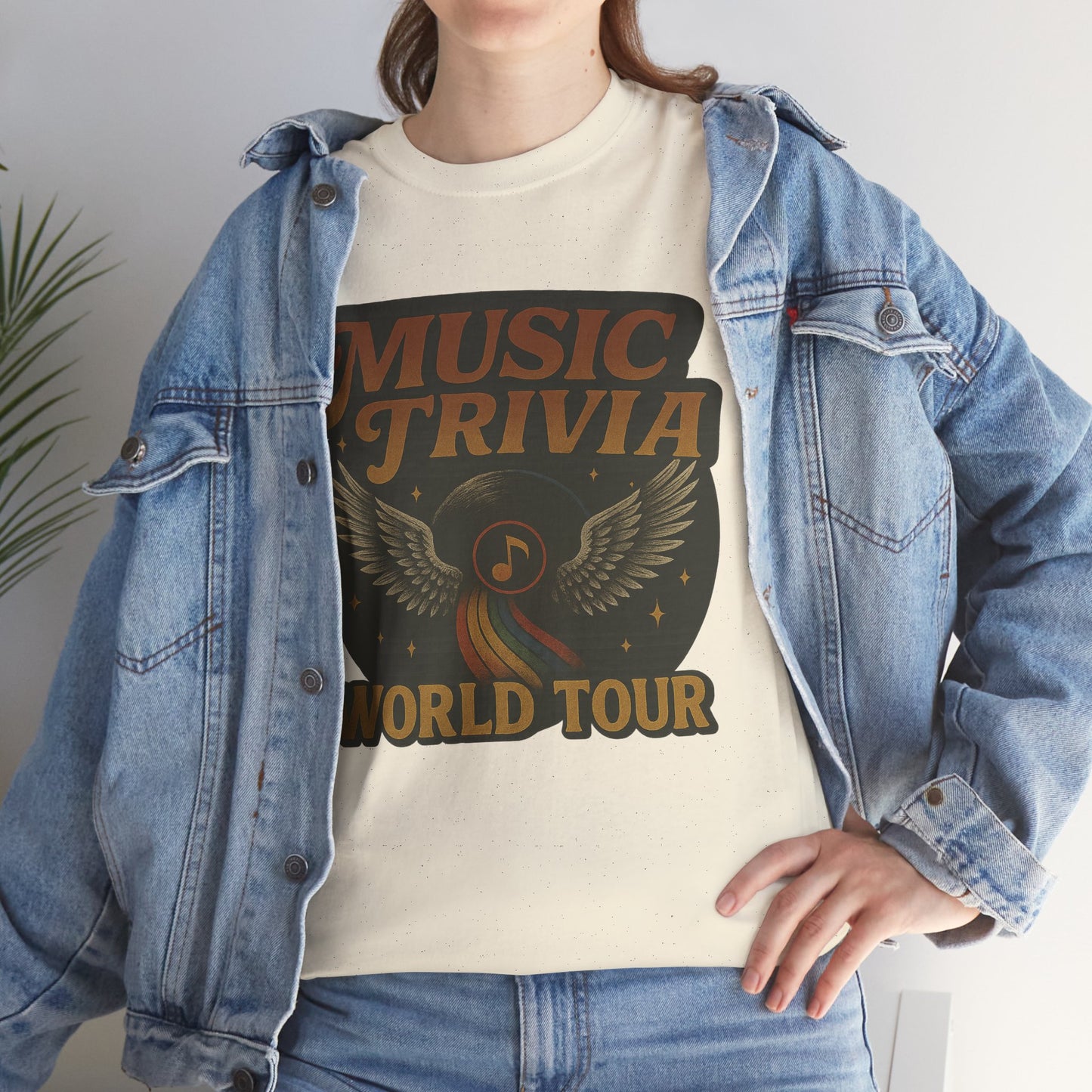 Music Trivia T-Shirt Retro World Tour Design