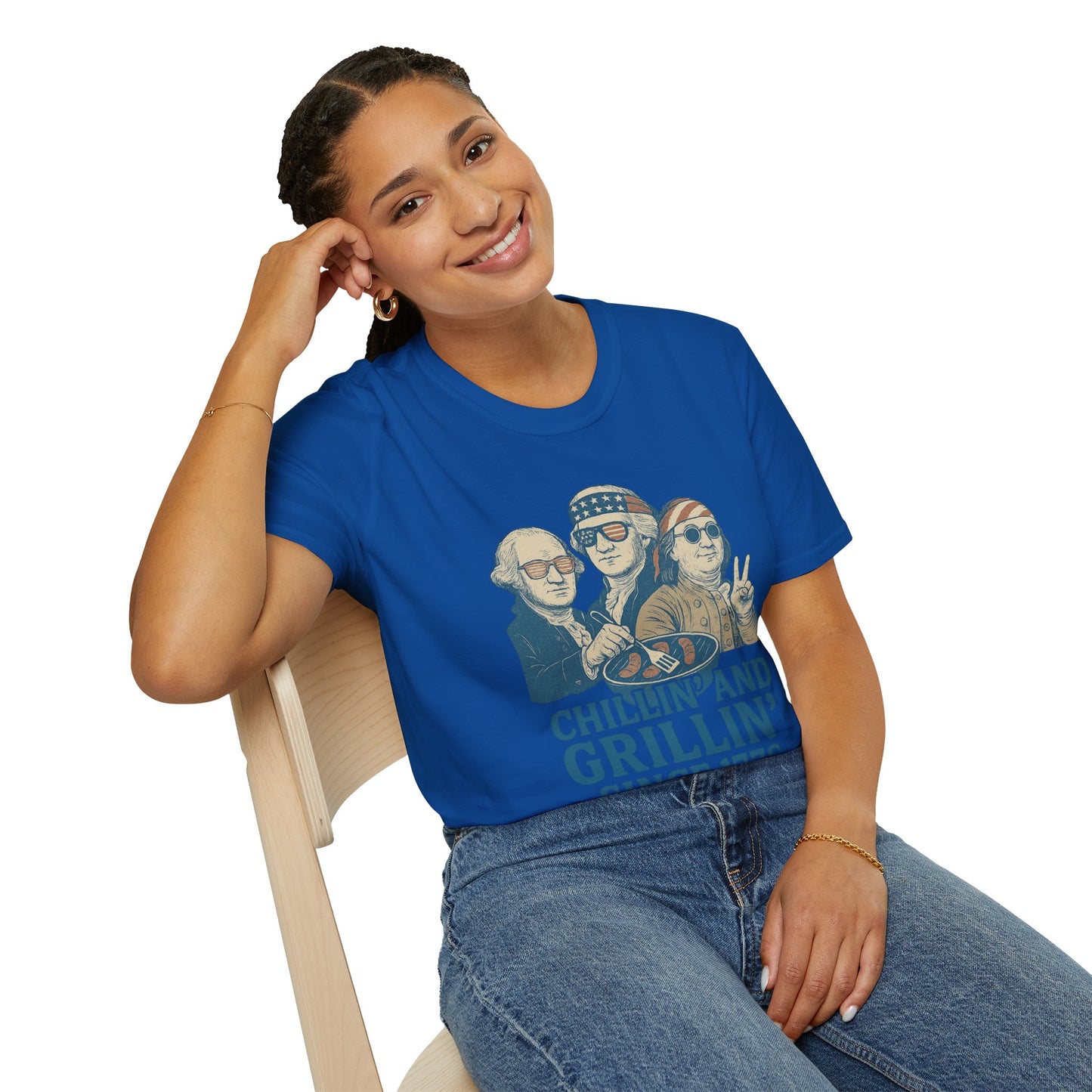 Vintage 4th of July T-Shirt Chillin' & Grillin'