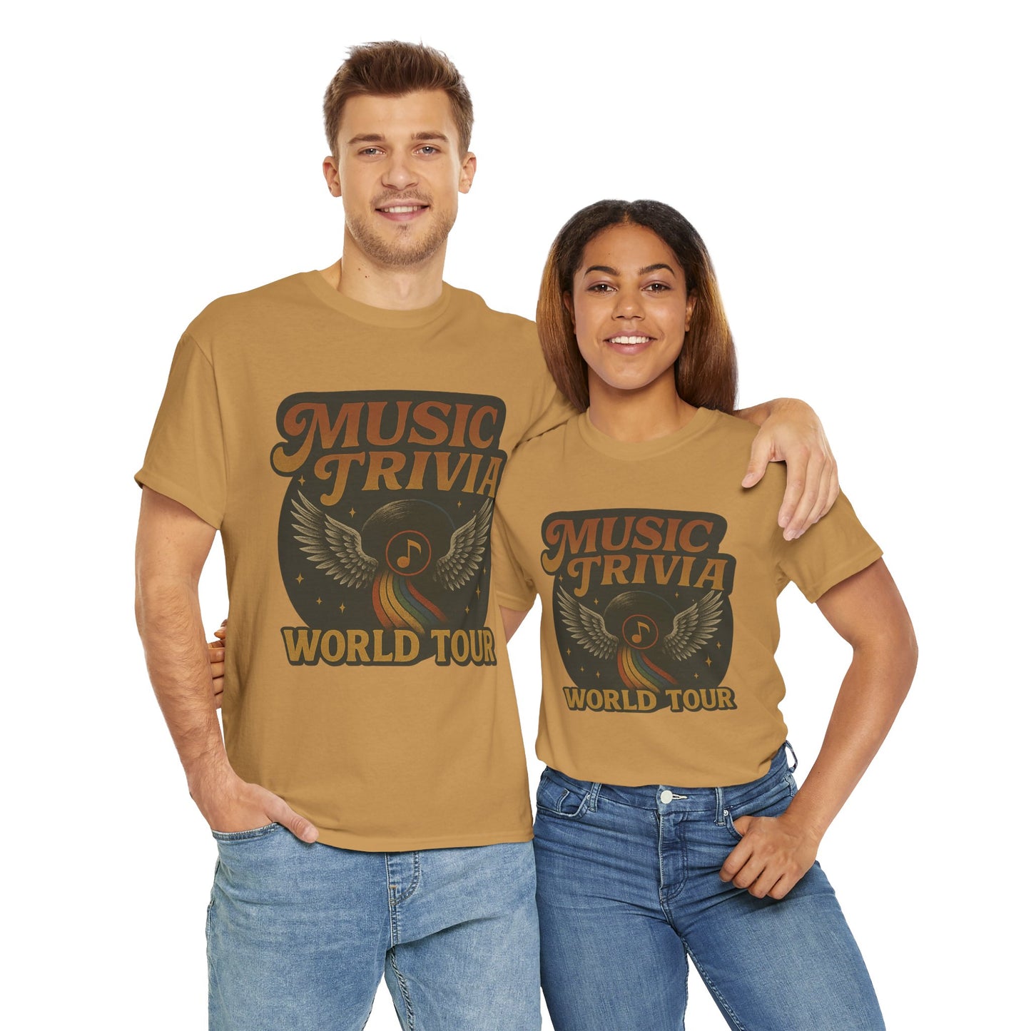 Music Trivia T-Shirt Retro World Tour Design