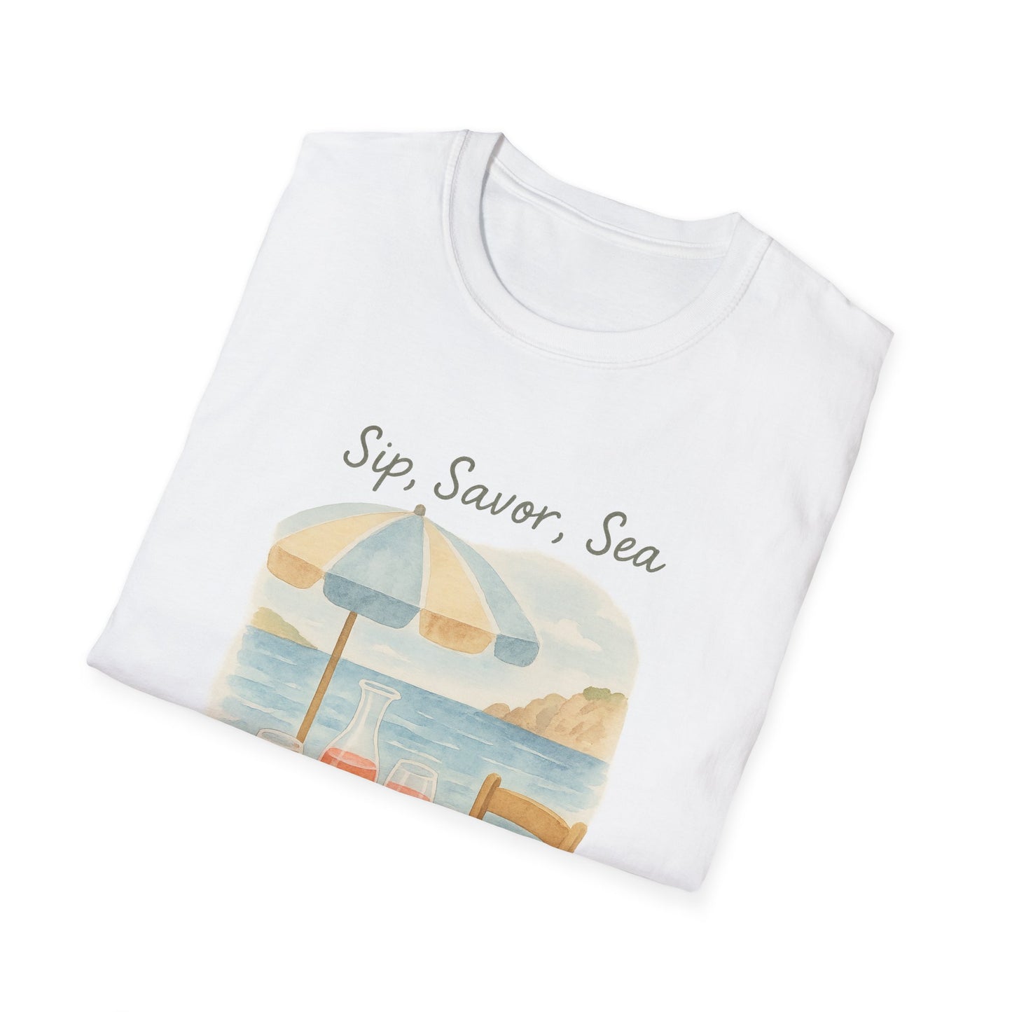 French Riviera Café T-Shirt | Mediterranean Coastal Tee | Italy Greece Travel Shirt | Summer Graphic | Seaside Style