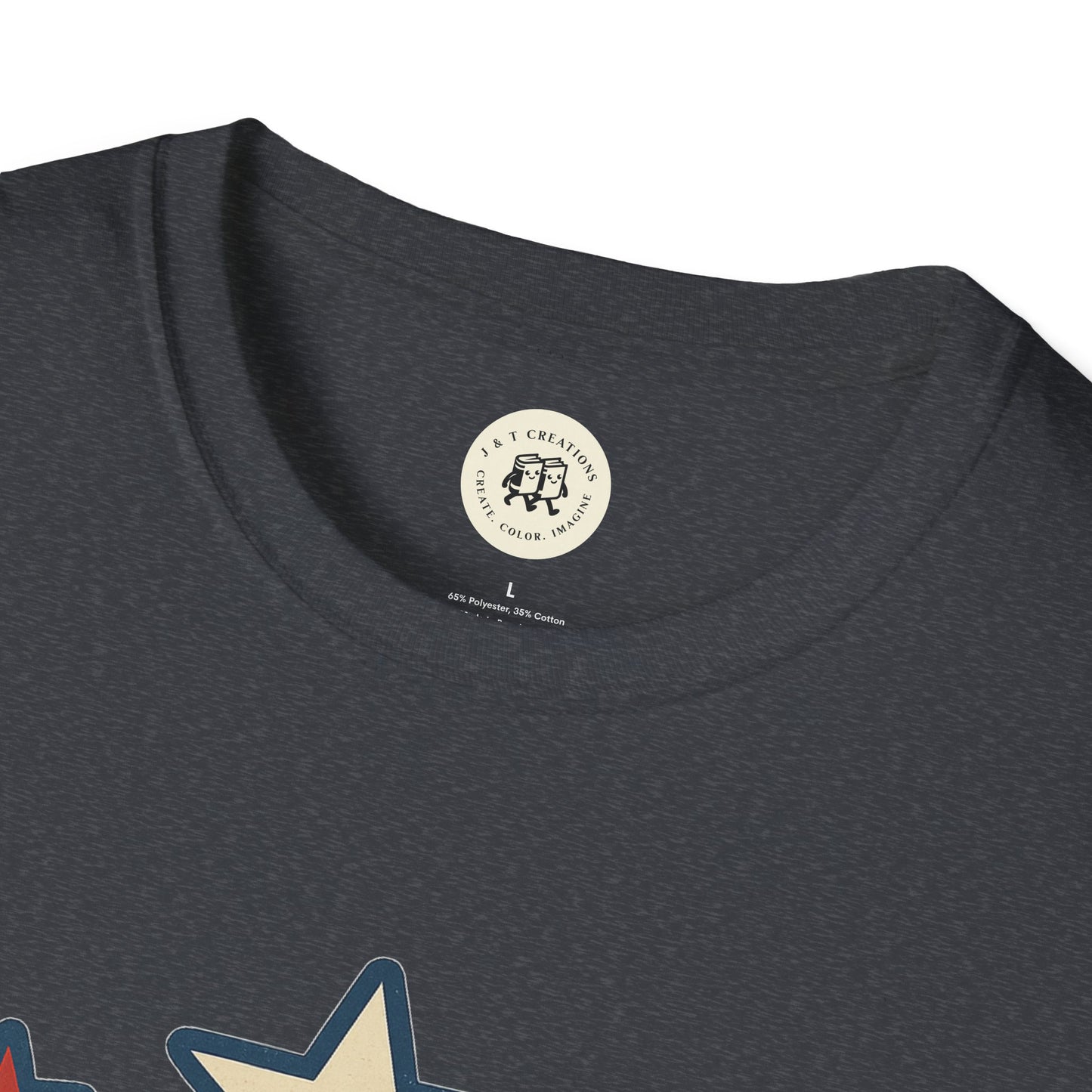 USA Flag T-Shirt with Retro Star Design