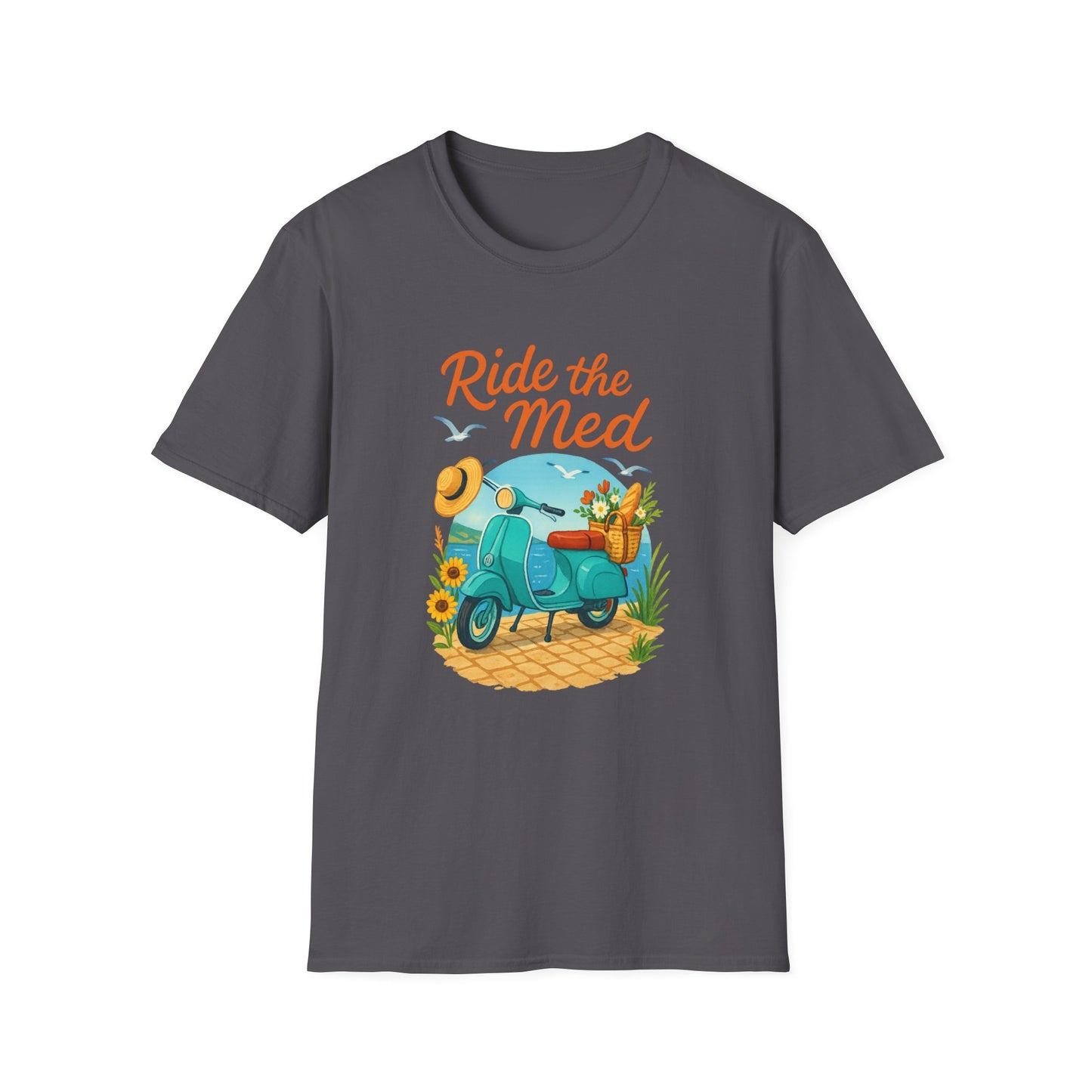 Corsica Scooter Adventure T-Shirt | Mediterranean Travel Tee | Coastal Summer Shirt | Italian Greece Graphic | Wanderlust