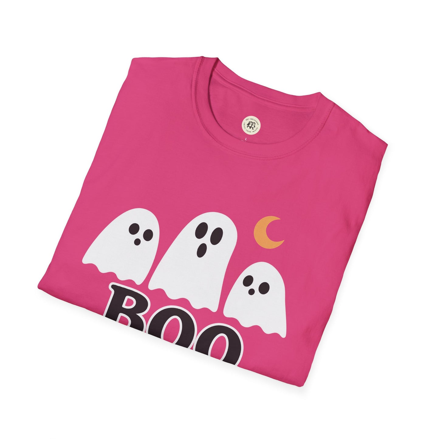 Boo Crew Halloween Shirt - Orange Ghost Tee