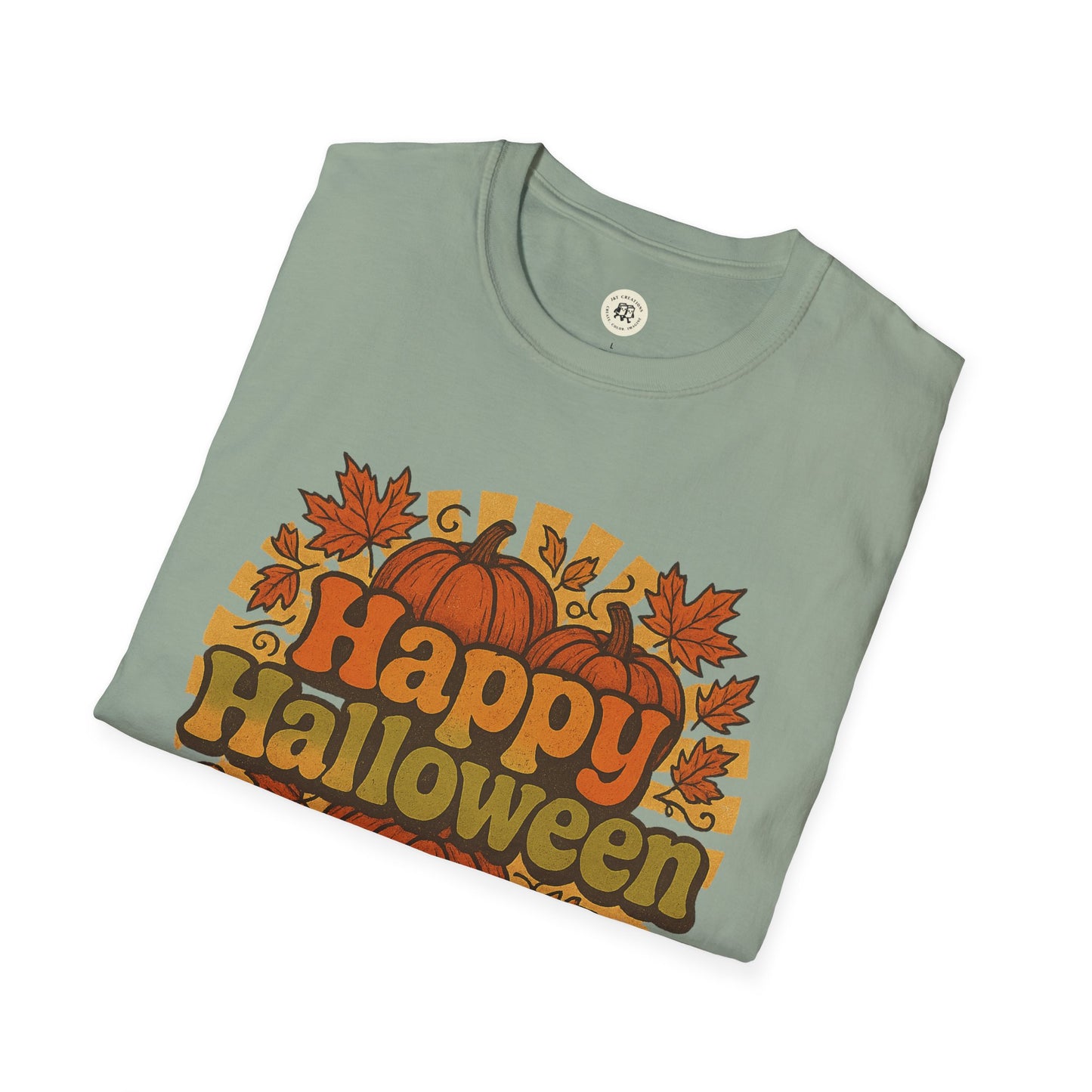 Happy Halloween T-Shirt with Pumpkin Design