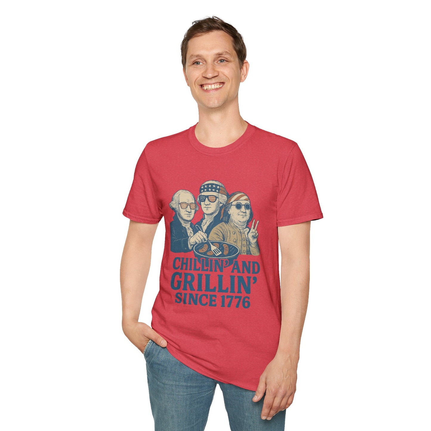 Vintage 4th of July T-Shirt Chillin' & Grillin'