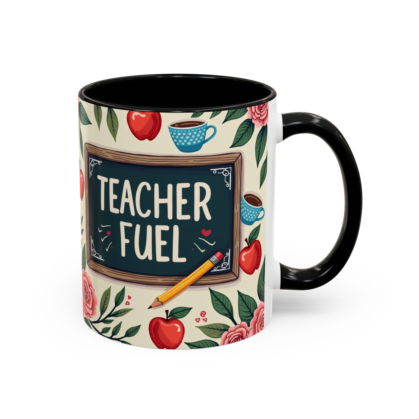 Teacher Fuel Coffee Mug - Fun Gift for Educators, Cute Tea Mug, Back to School Coffee Cup, Teacher Appreciation Present, Classroom Decor