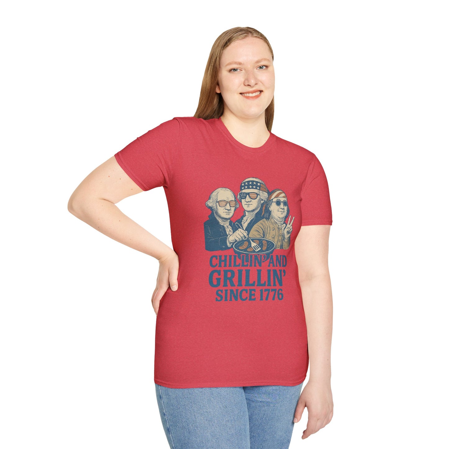 Vintage 4th of July T-Shirt Chillin' & Grillin'