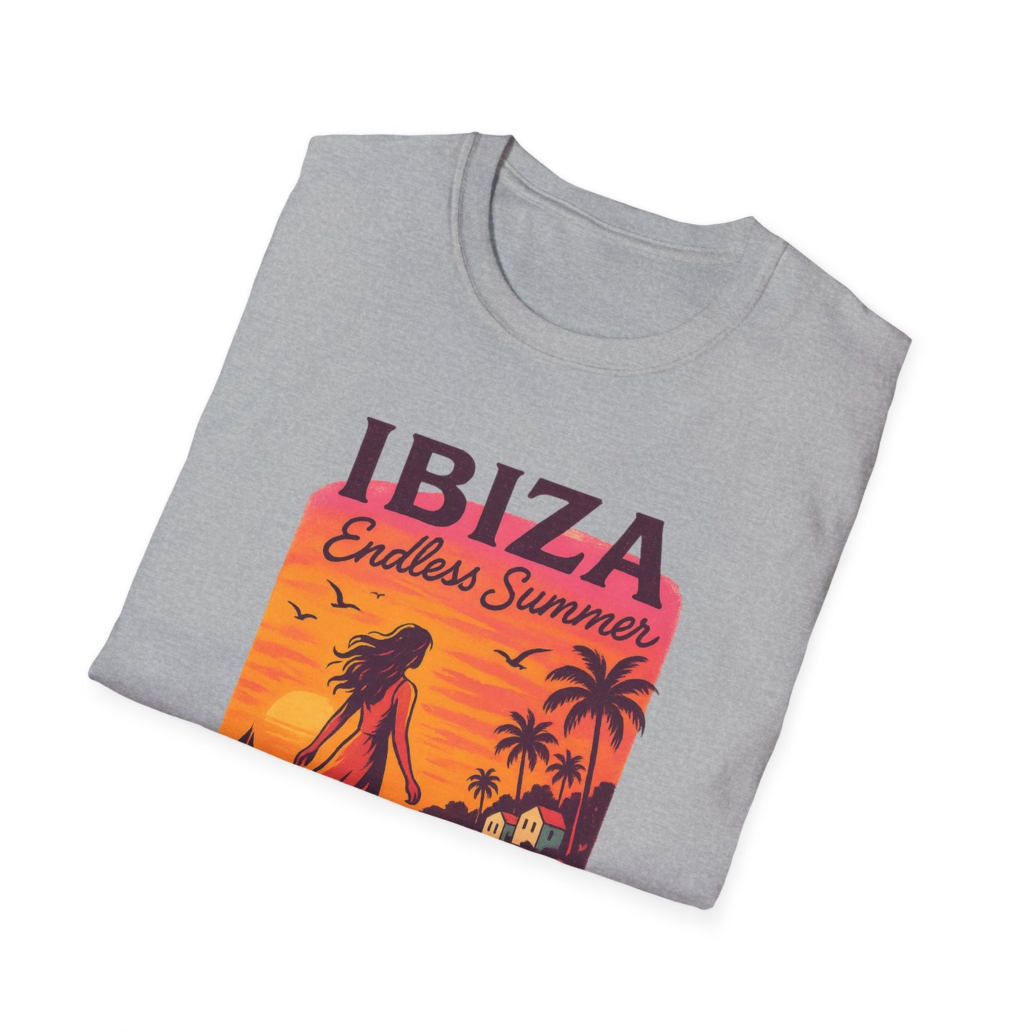 Ibiza Beach Sunset T-Shirt | Mediterranean Summer Tee | Italian Greece Coastal Shirt | Travel Lover Graphic | Boho Style