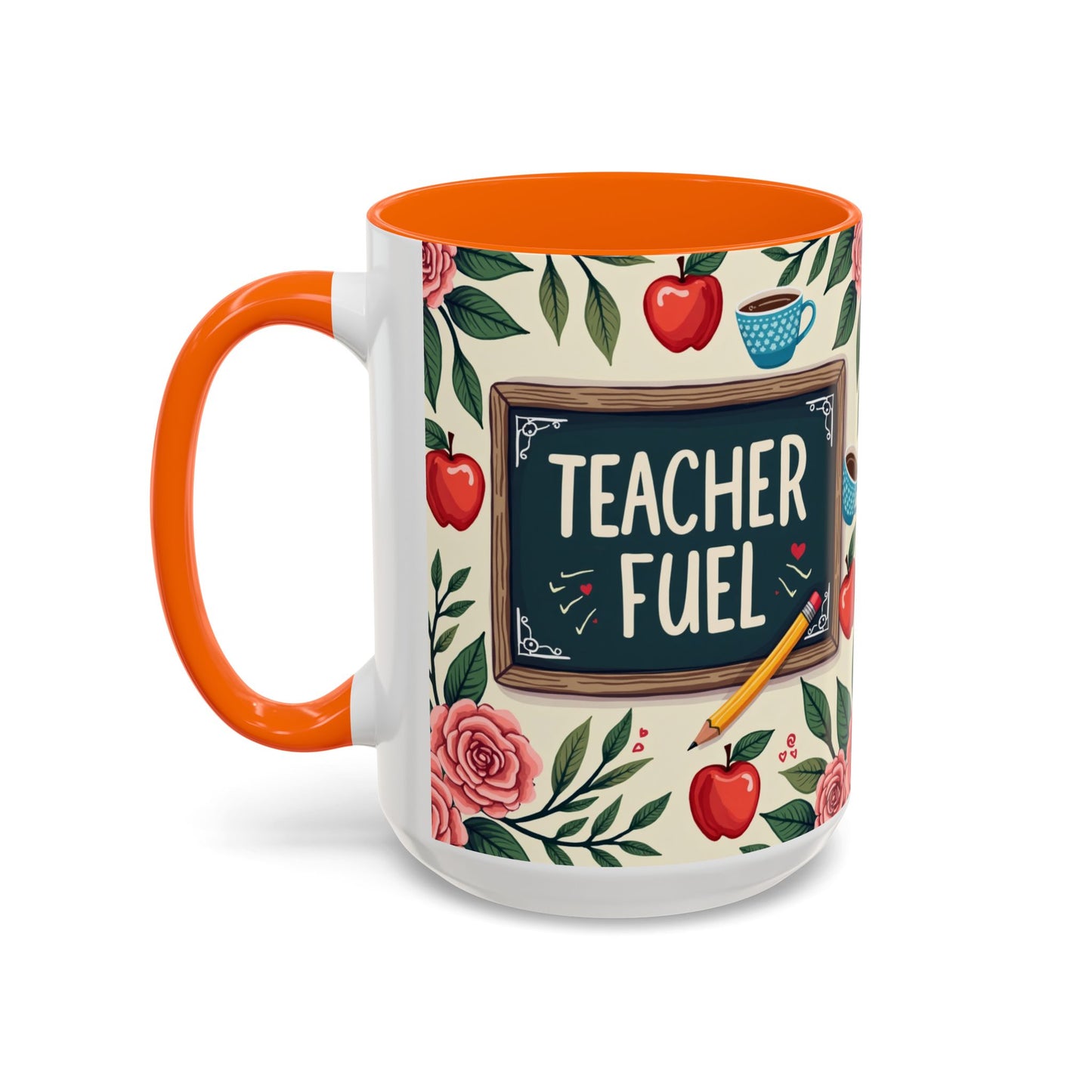 Teacher Fuel Coffee Mug - Fun Gift for Educators, Cute Tea Mug, Back to School Coffee Cup, Teacher Appreciation Present, Classroom Decor