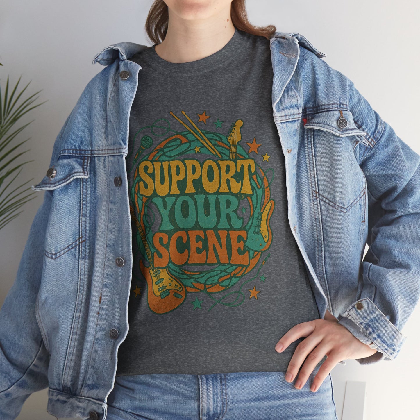 Support Your Scene T-Shirt with Music Design