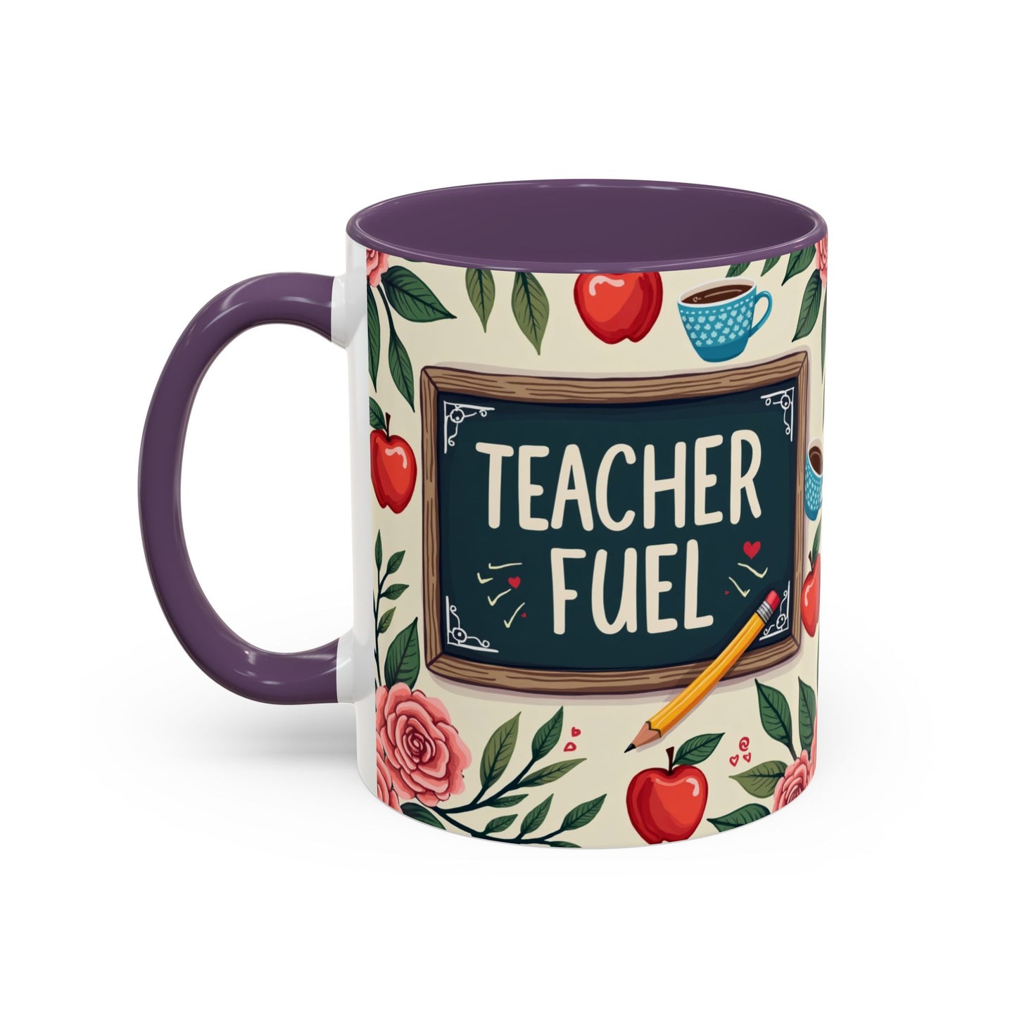 Teacher Fuel Coffee Mug - Fun Gift for Educators, Cute Tea Mug, Back to School Coffee Cup, Teacher Appreciation Present, Classroom Decor