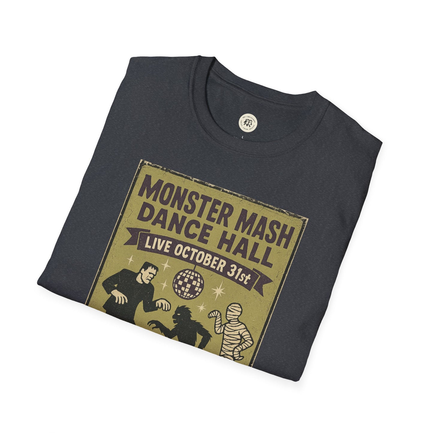 Vintage Halloween T-Shirt Monster Mash Design