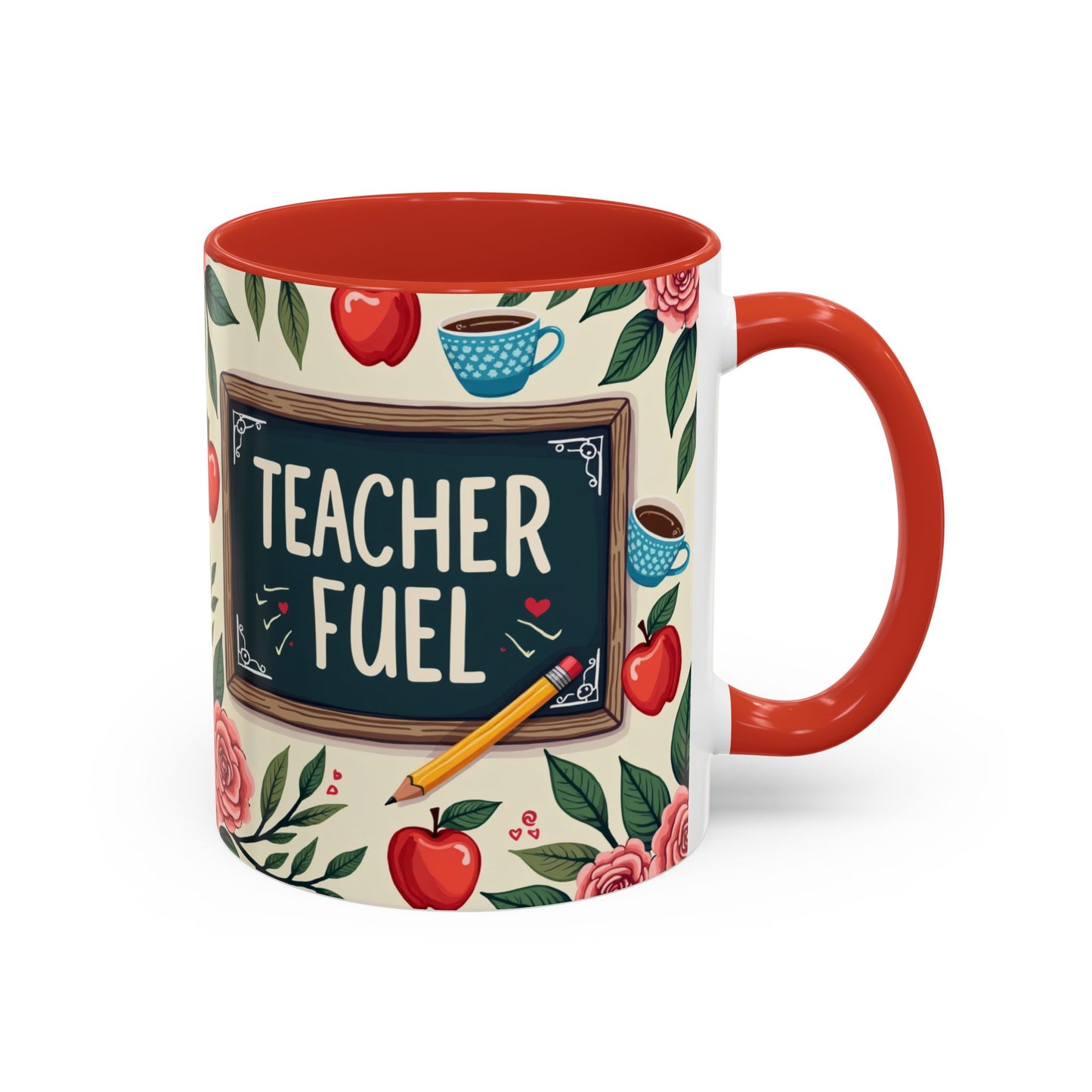 Teacher Fuel Coffee Mug - Fun Gift for Educators, Cute Tea Mug, Back to School Coffee Cup, Teacher Appreciation Present, Classroom Decor