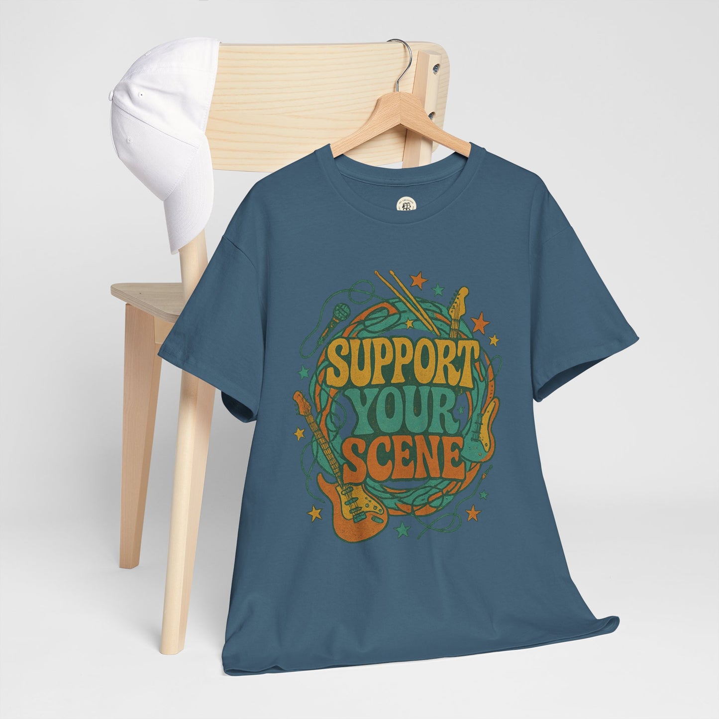 Support Your Scene T-Shirt with Music Design