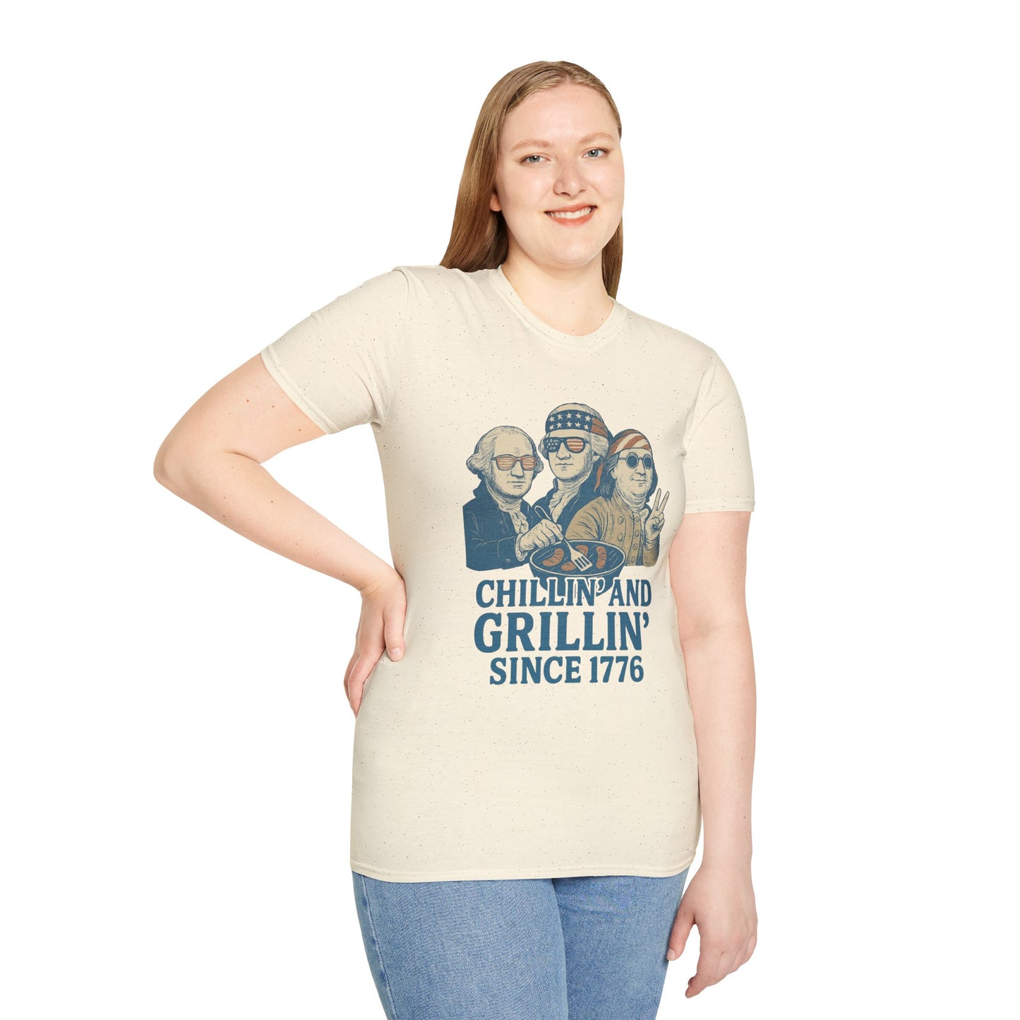 Vintage 4th of July T-Shirt Chillin' & Grillin'