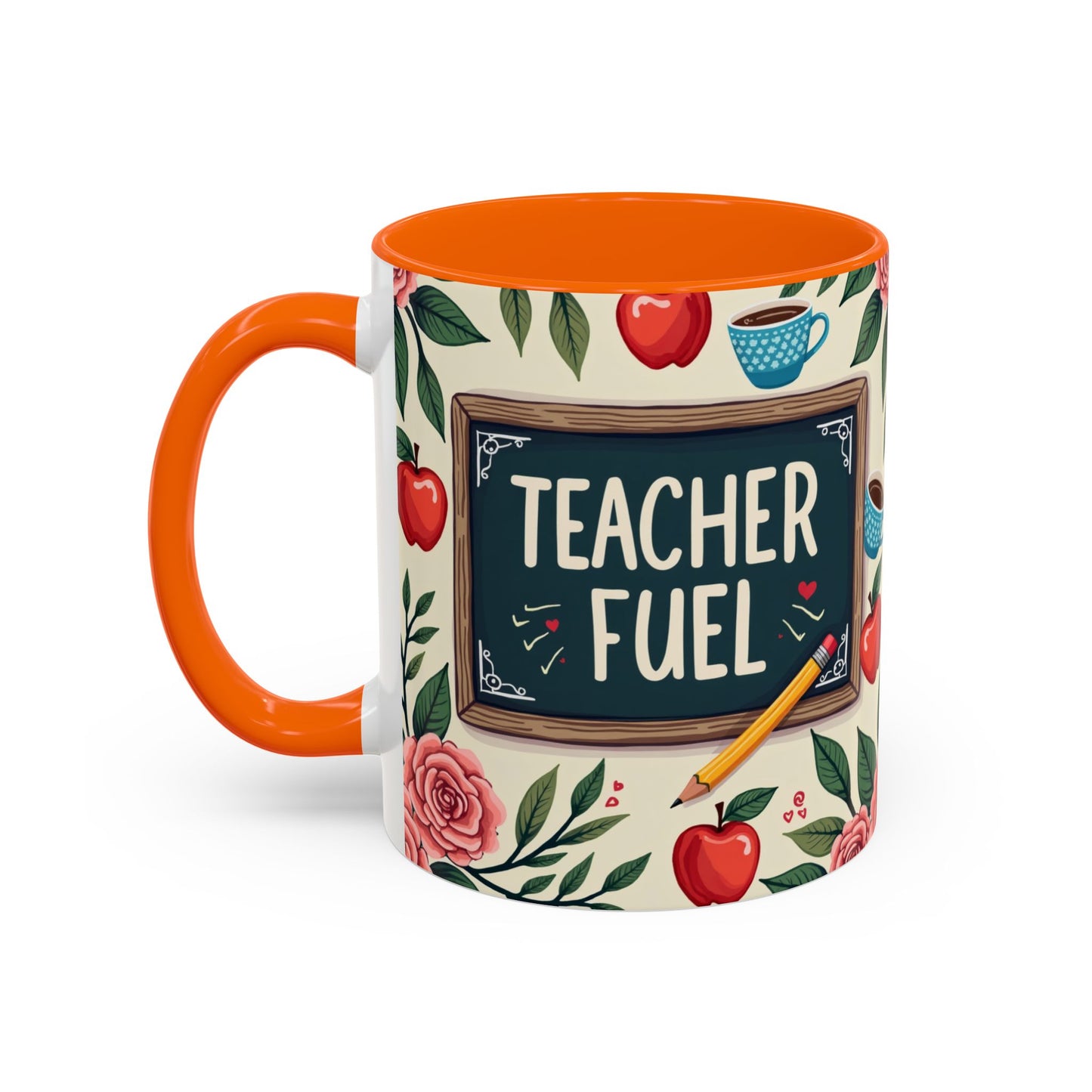 Teacher Fuel Coffee Mug - Fun Gift for Educators, Cute Tea Mug, Back to School Coffee Cup, Teacher Appreciation Present, Classroom Decor