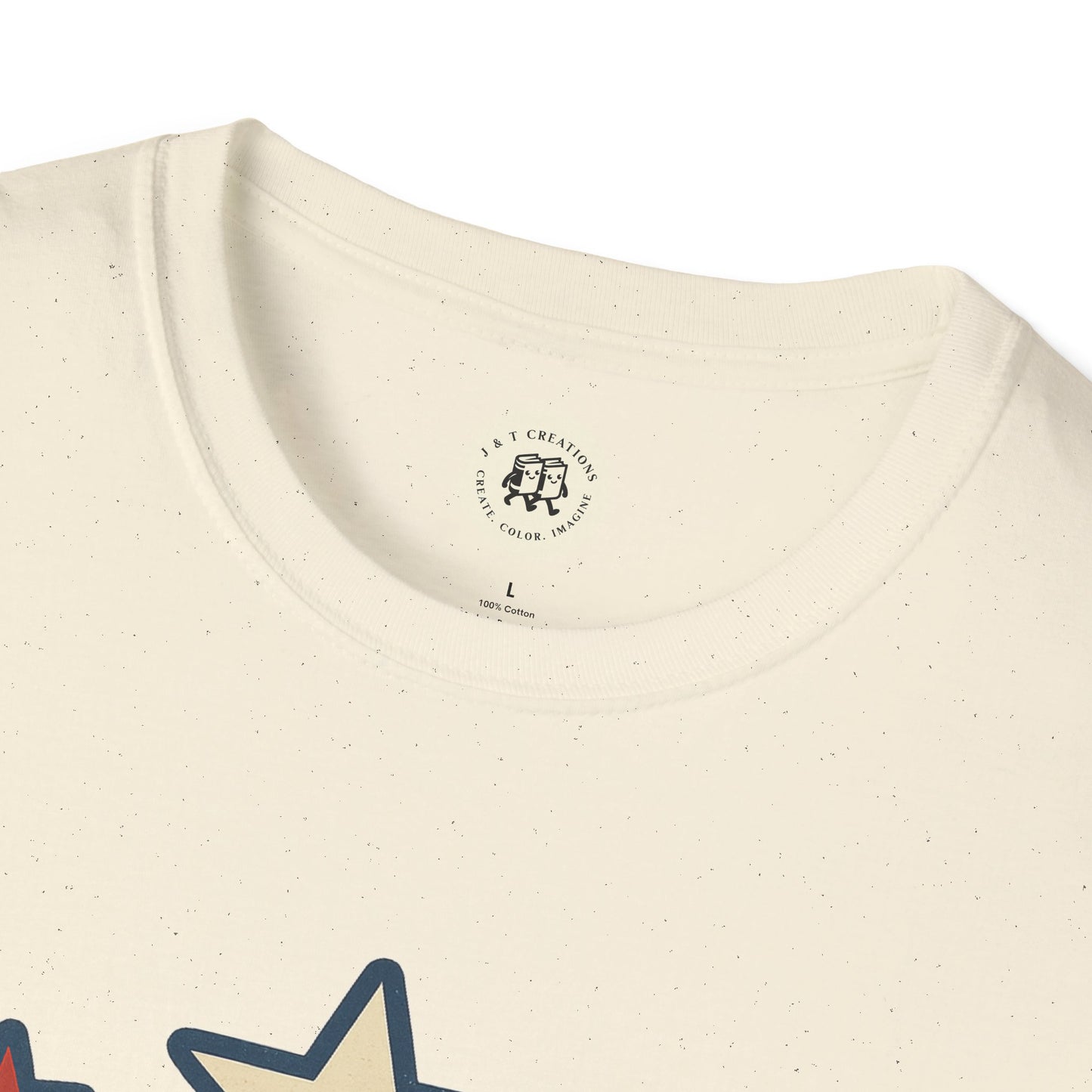 USA Flag T-Shirt with Retro Star Design