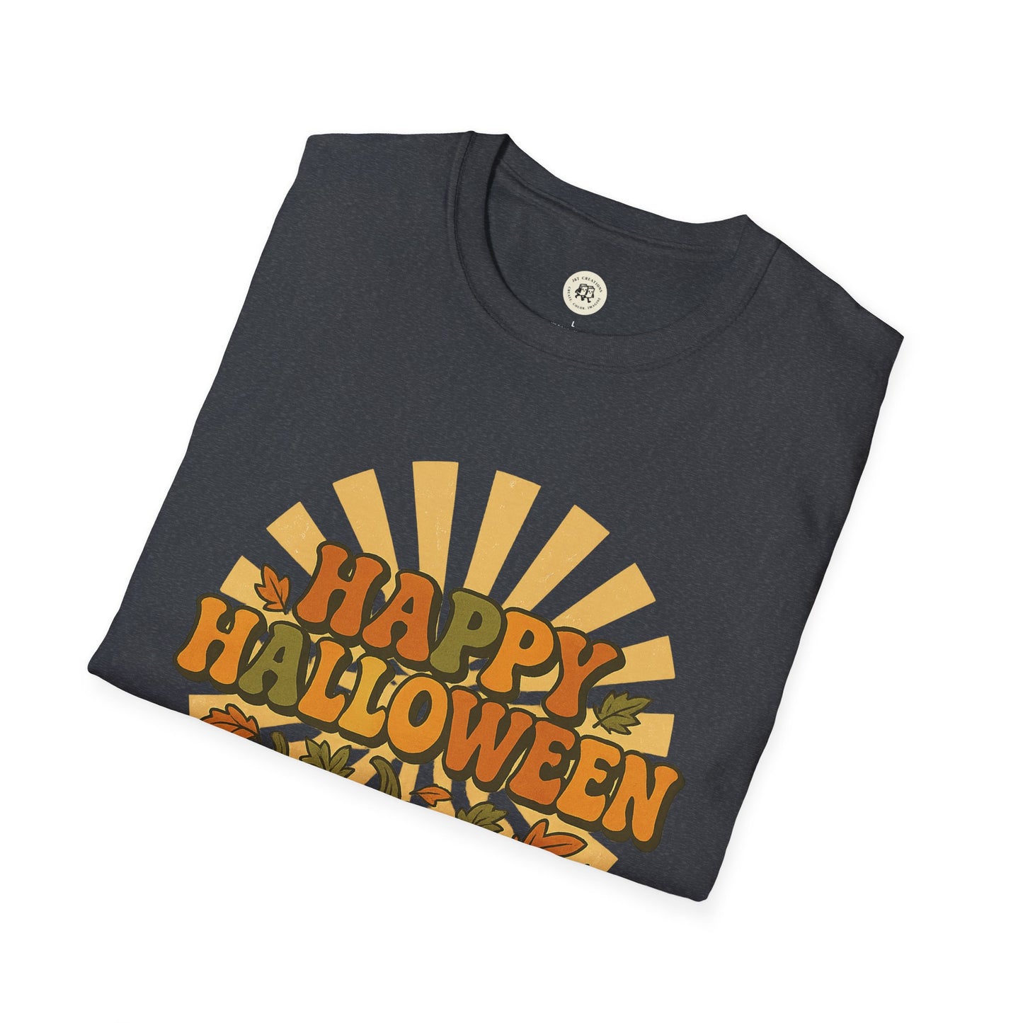 Happy Halloween T-Shirt with Pumpkin Design