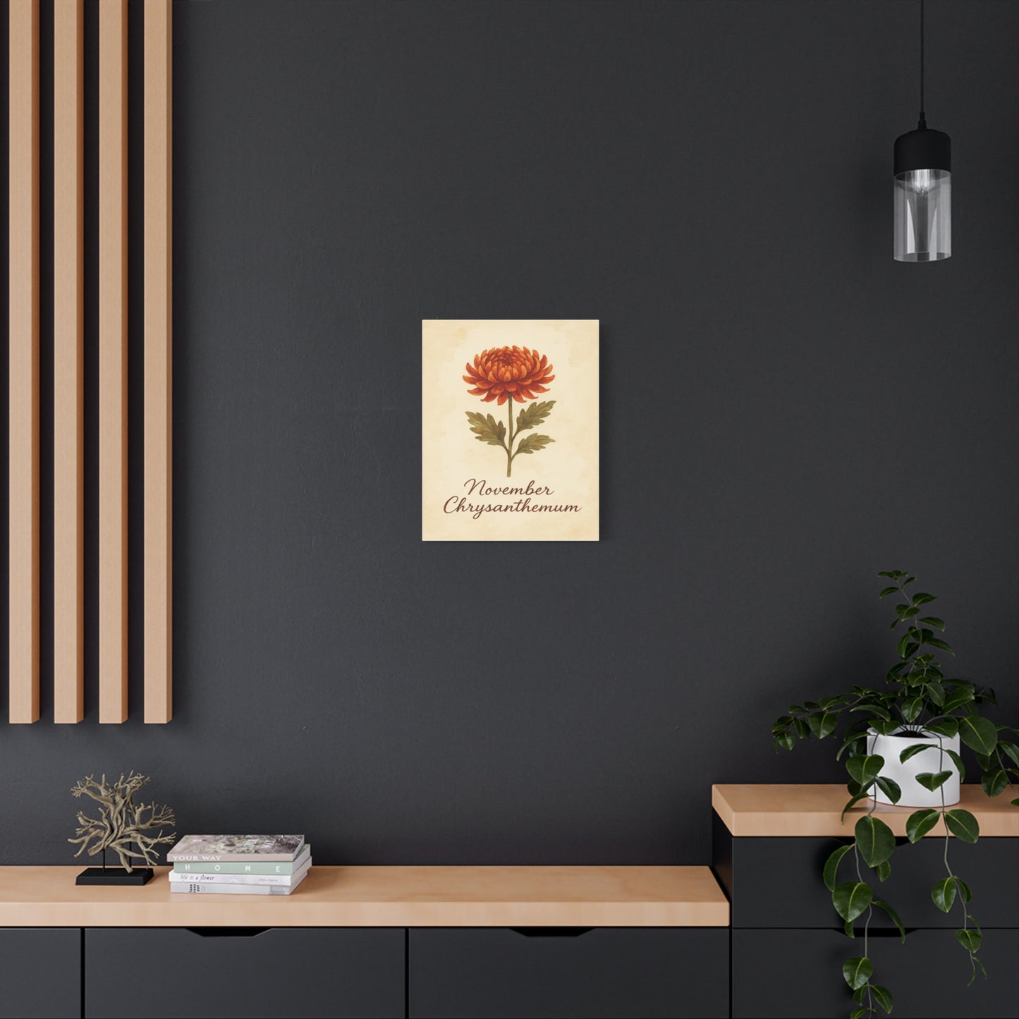 November Decor, Home Decor, Gift for New Year, Floral Artwork, Gallery Wall