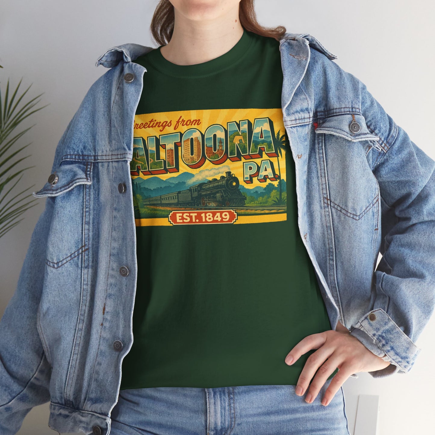Greetings Altoona PA Souvenir T-Shirt Vintage Design