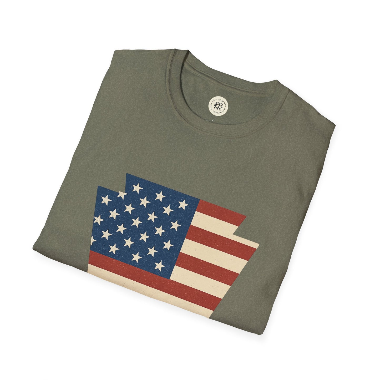 Pennsylvania Keystone American Flag Shirt