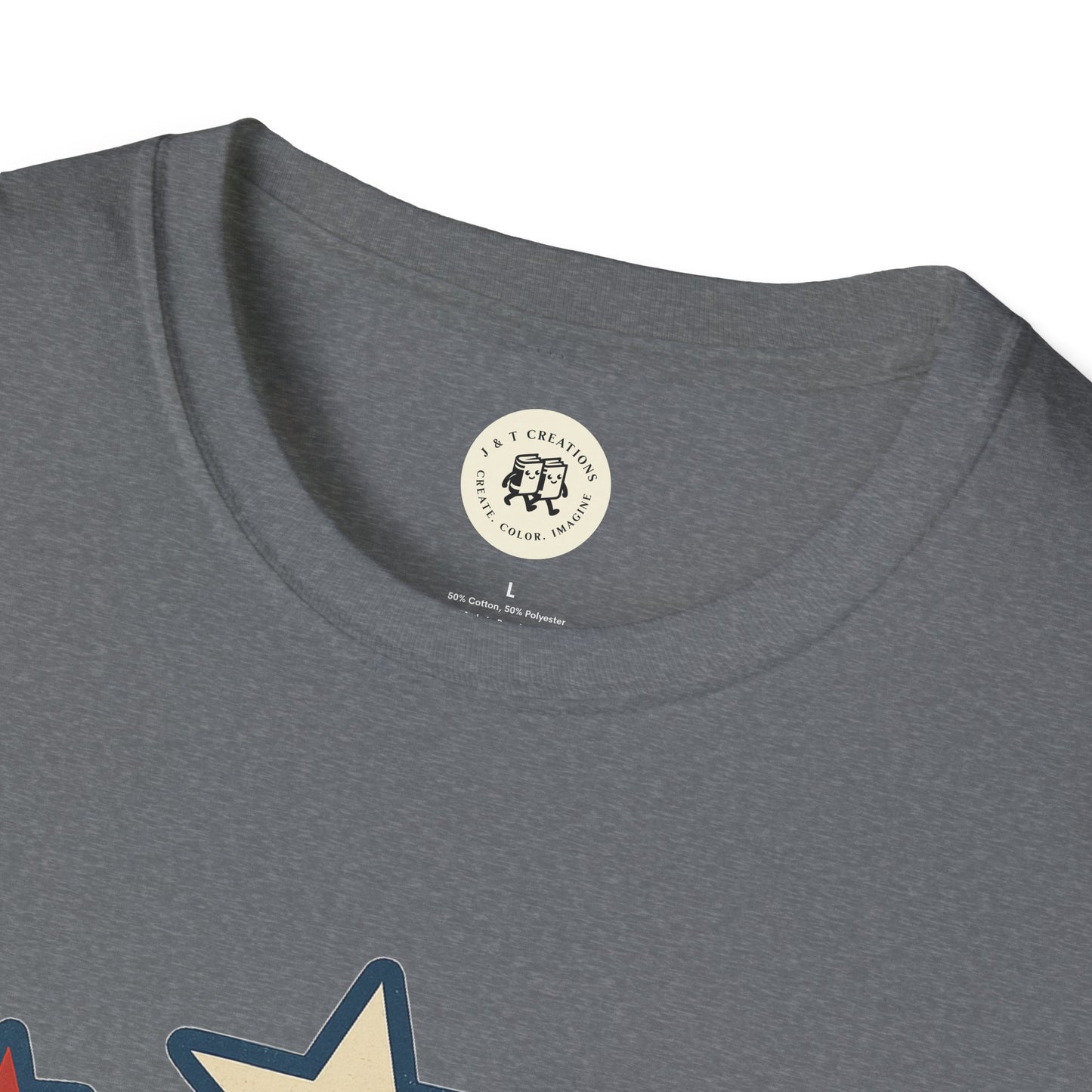 USA Flag T-Shirt with Retro Star Design
